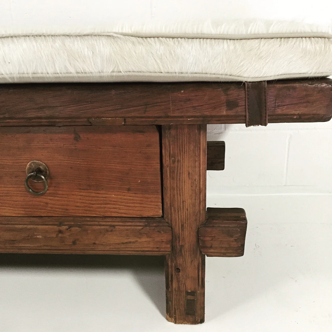Bench with Brazilian Cowhide Cushion - Image 2