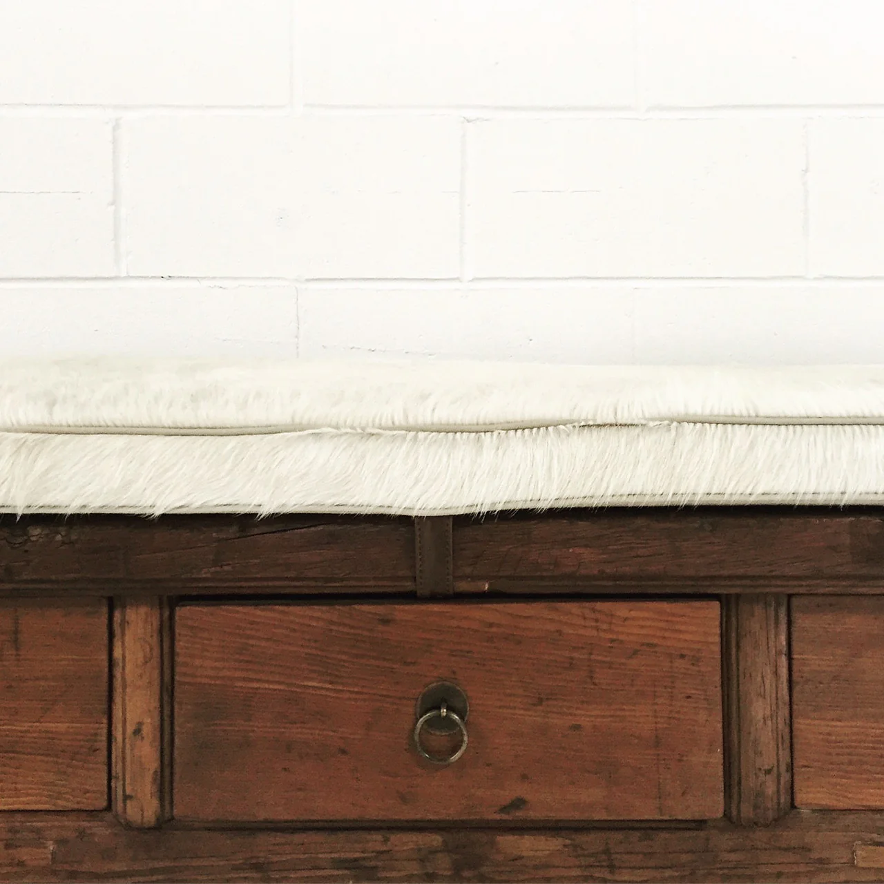 Bench with Brazilian Cowhide Cushion - Image 5