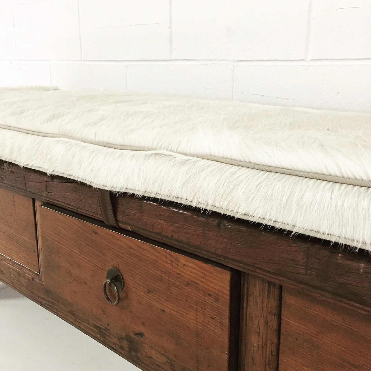 Bench with Brazilian Cowhide Cushion - Image 6