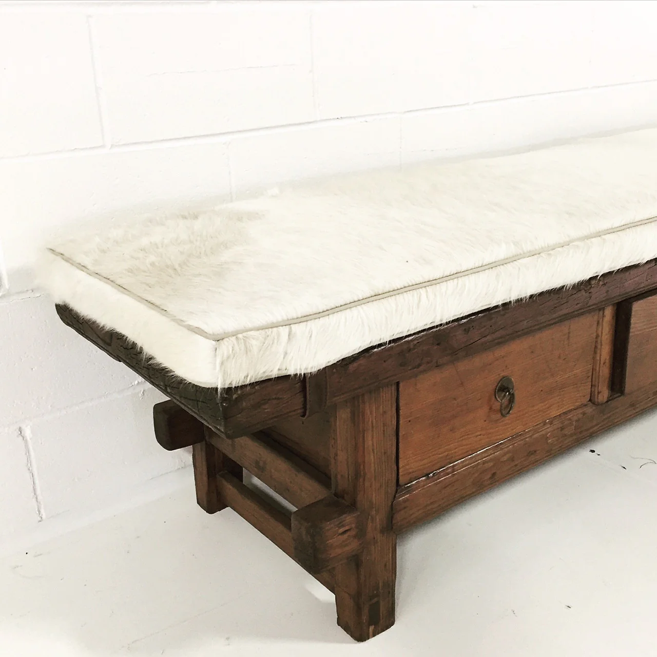 Bench with Brazilian Cowhide Cushion - Image 7