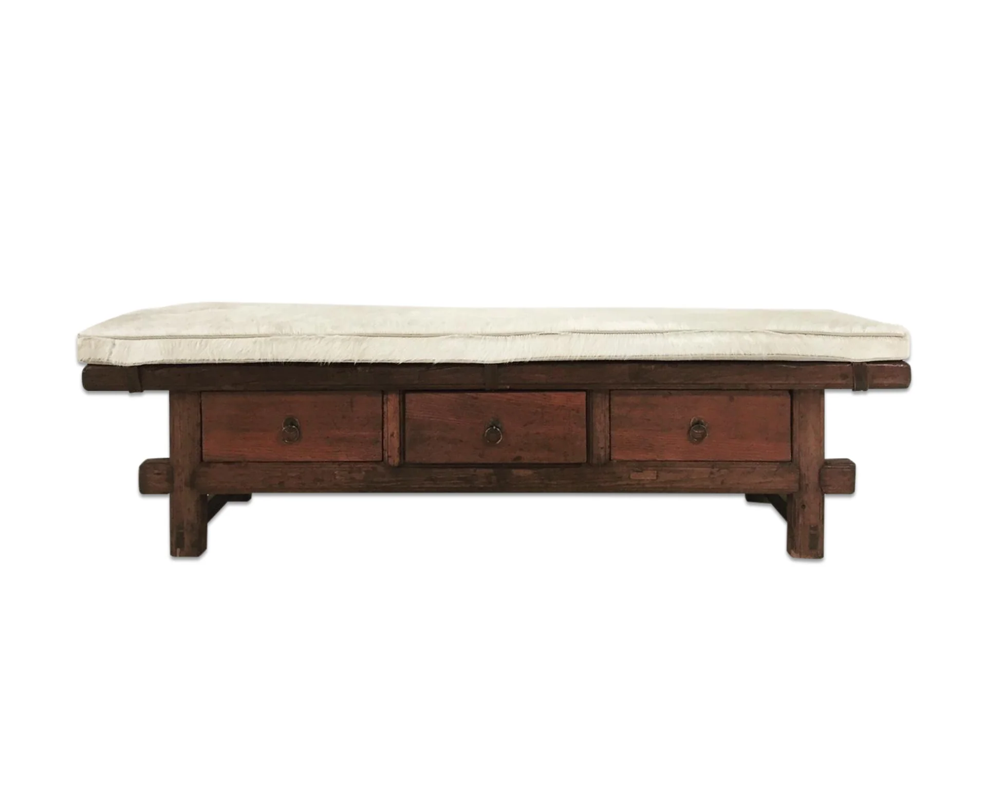 Bench with Brazilian Cowhide Cushion - Image 9