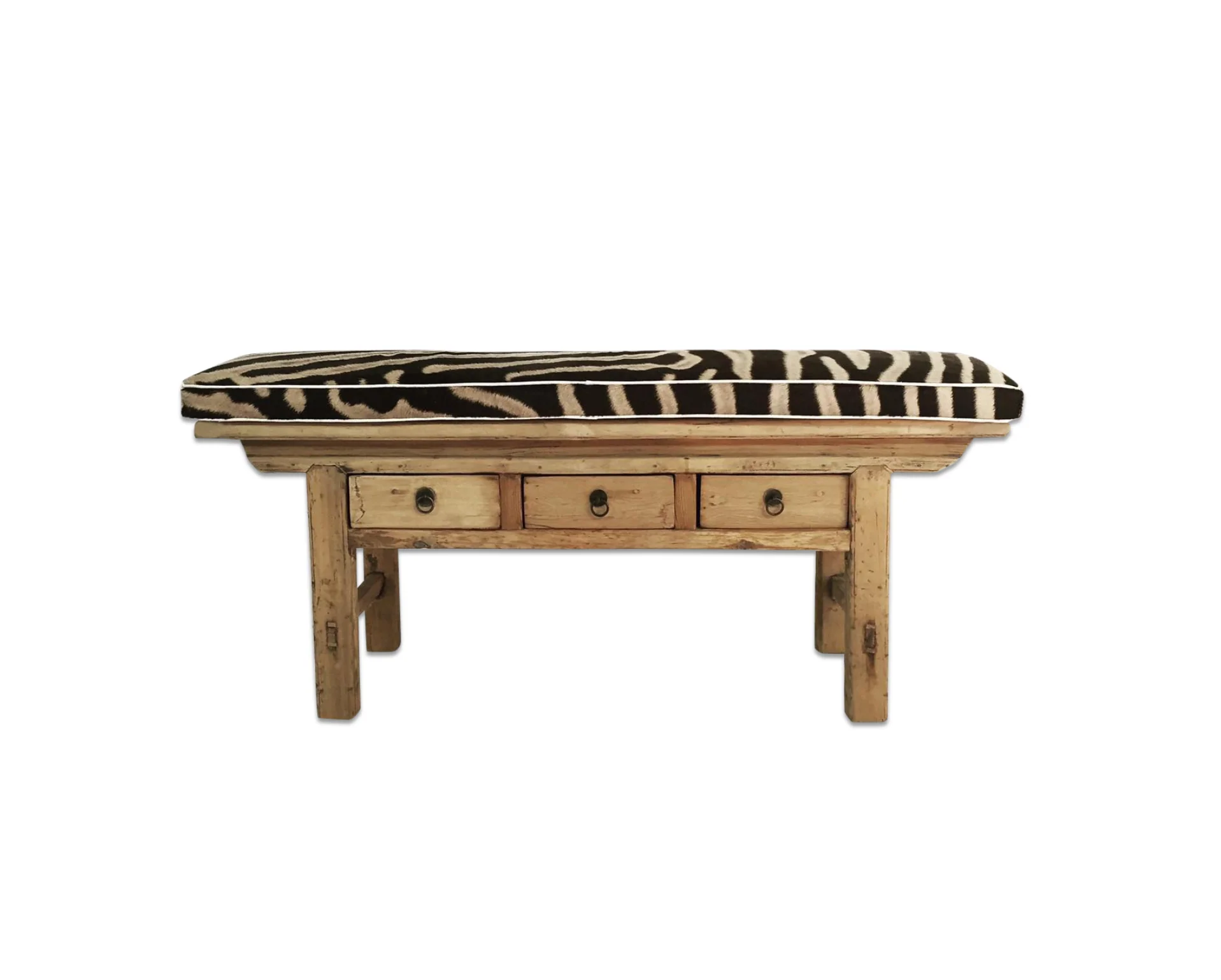 Chinese Bench with Zebra Cushion - Image 5