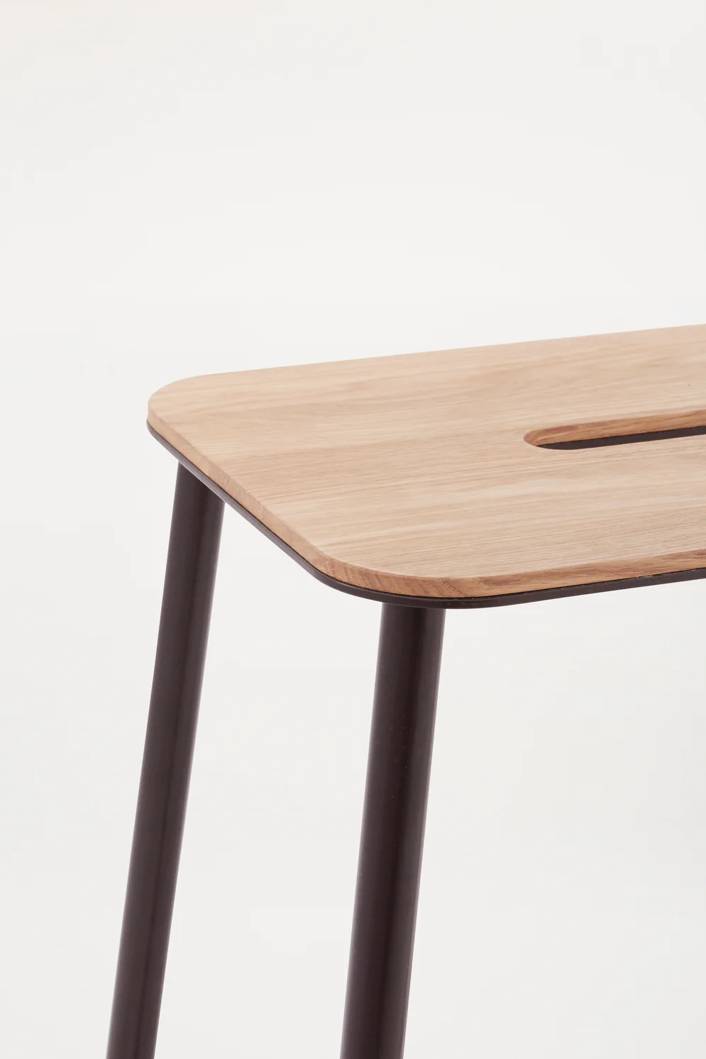 Adam Stool | Black and Oak - Image 2