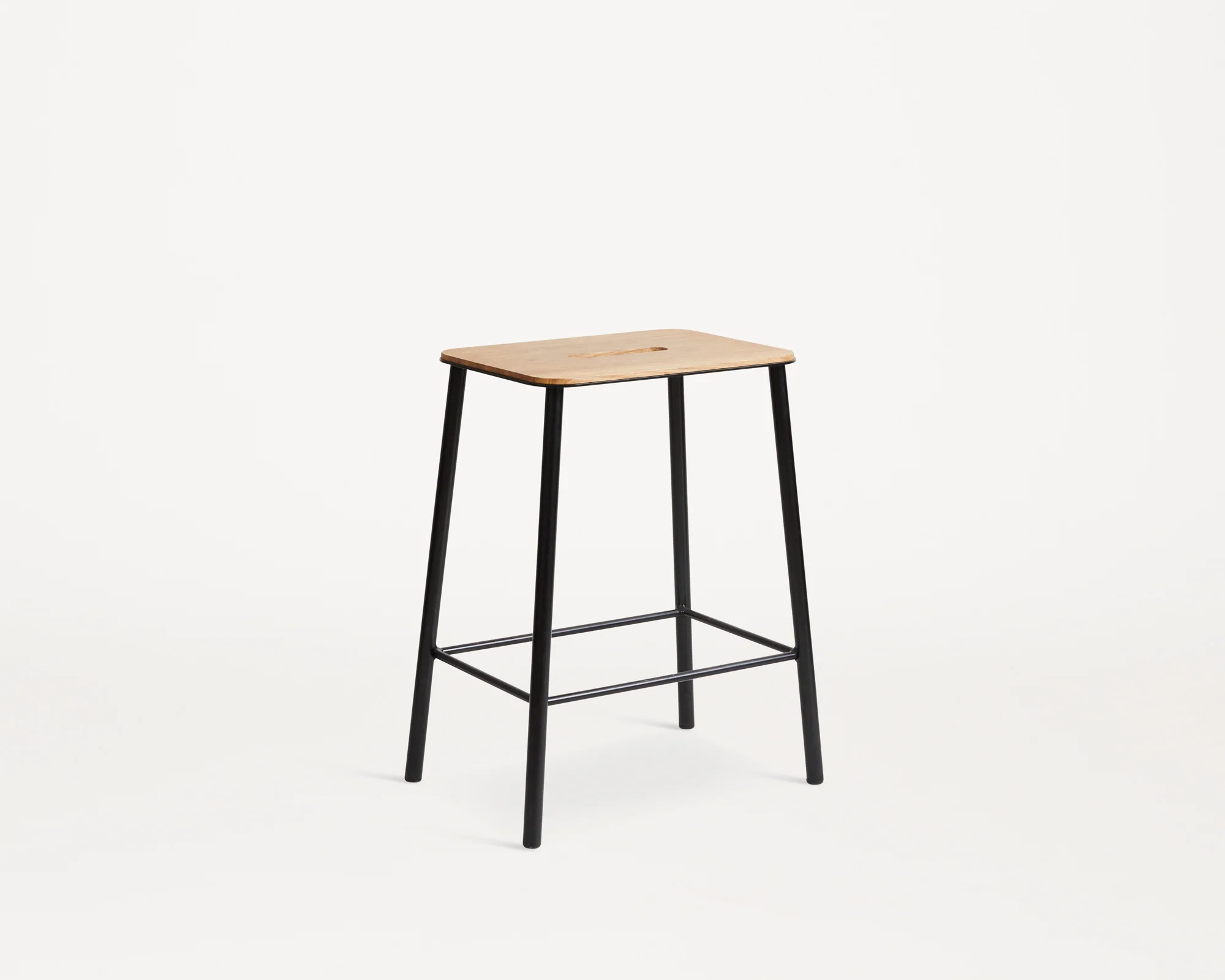 Adam Stool | Black and Oak - Image 3