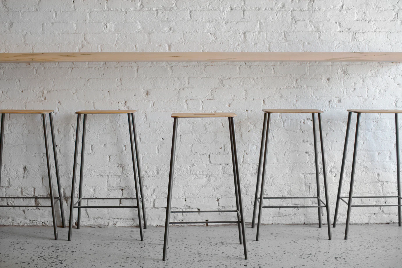 Adam Stool | Raw Steel and Natural Leather - Image 5