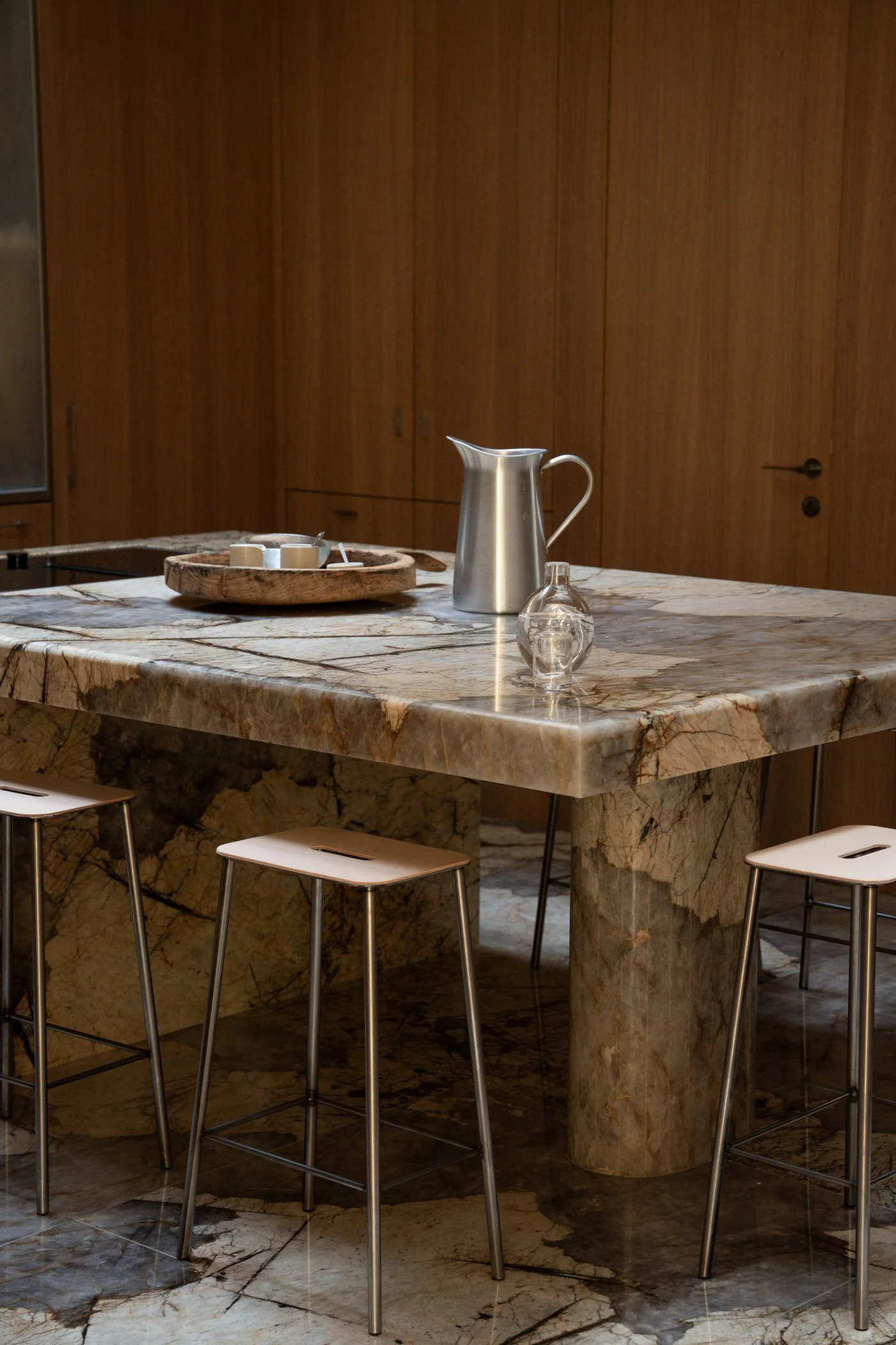 Adam Stool | Raw Steel and Natural Leather - Image 6