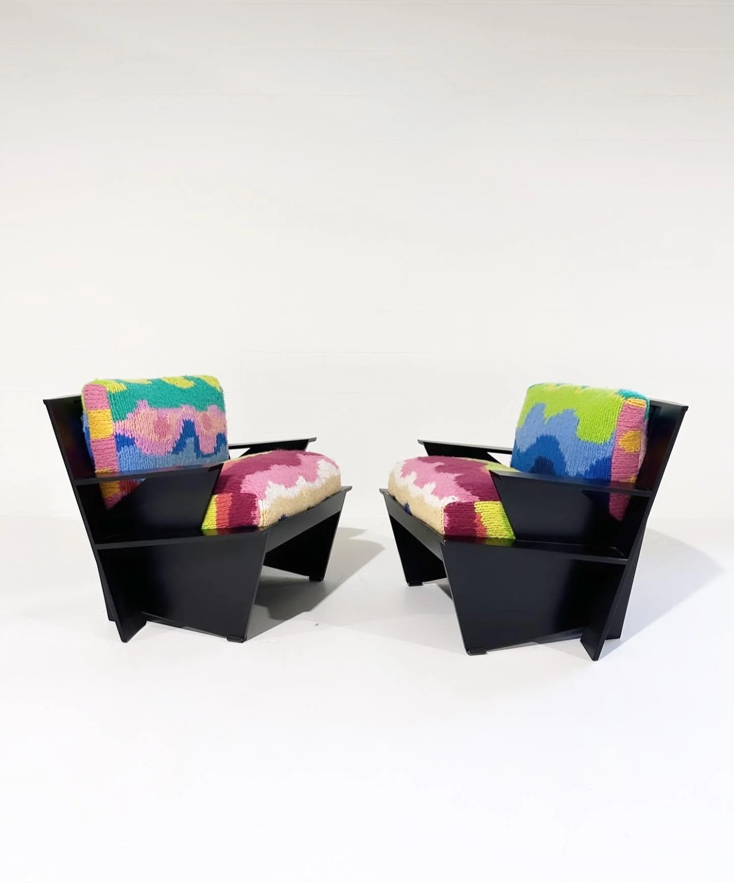 Arighi Lounge Chairs with Gabriela Hearst Cashmere Cushions - Image 3