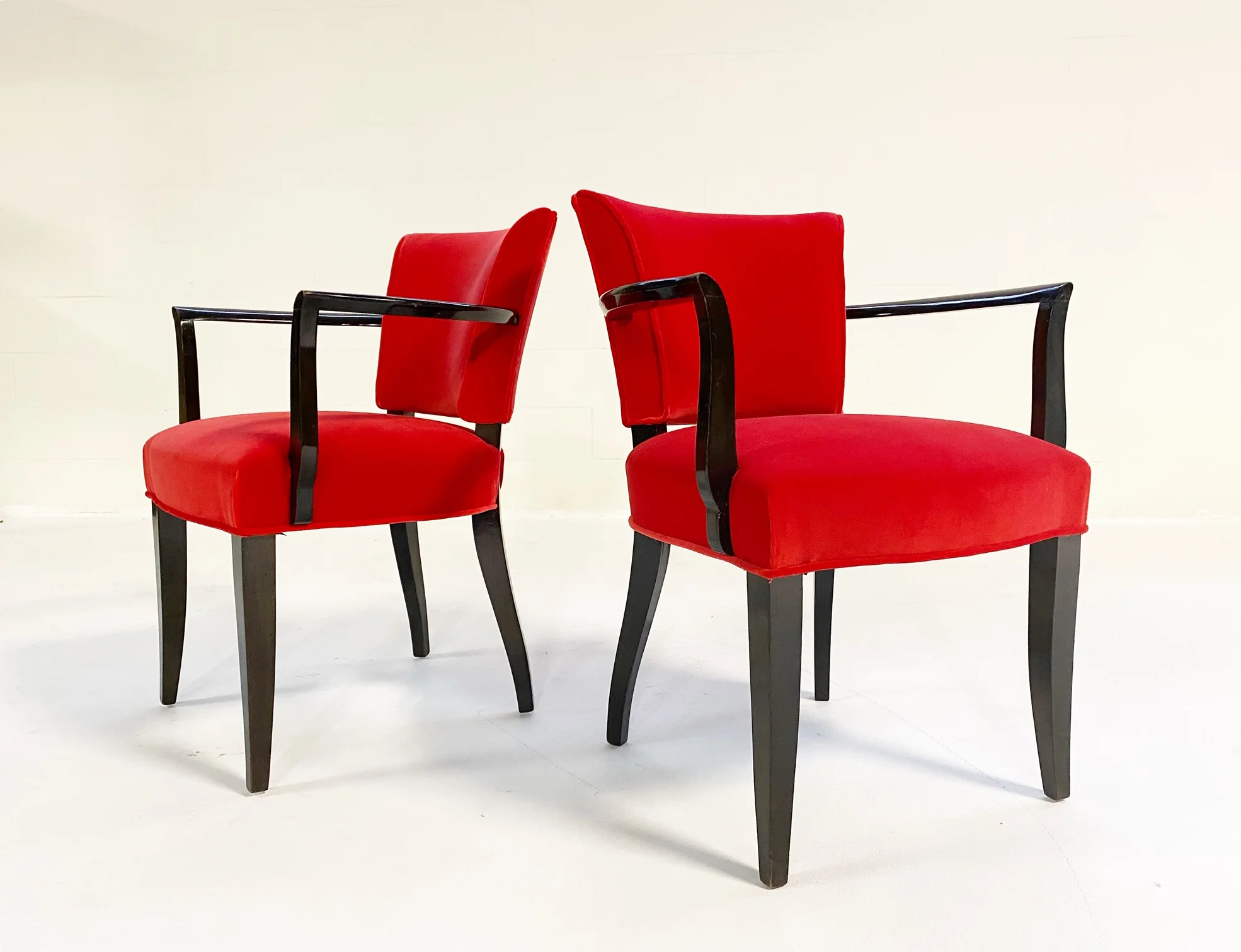 Armchairs in Loro Piana Velvet, Pair