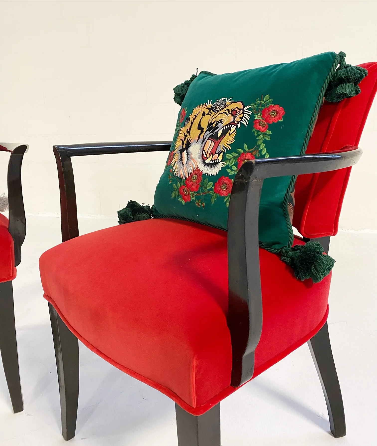 Armchairs in Loro Piana Velvet, Pair - Image 3