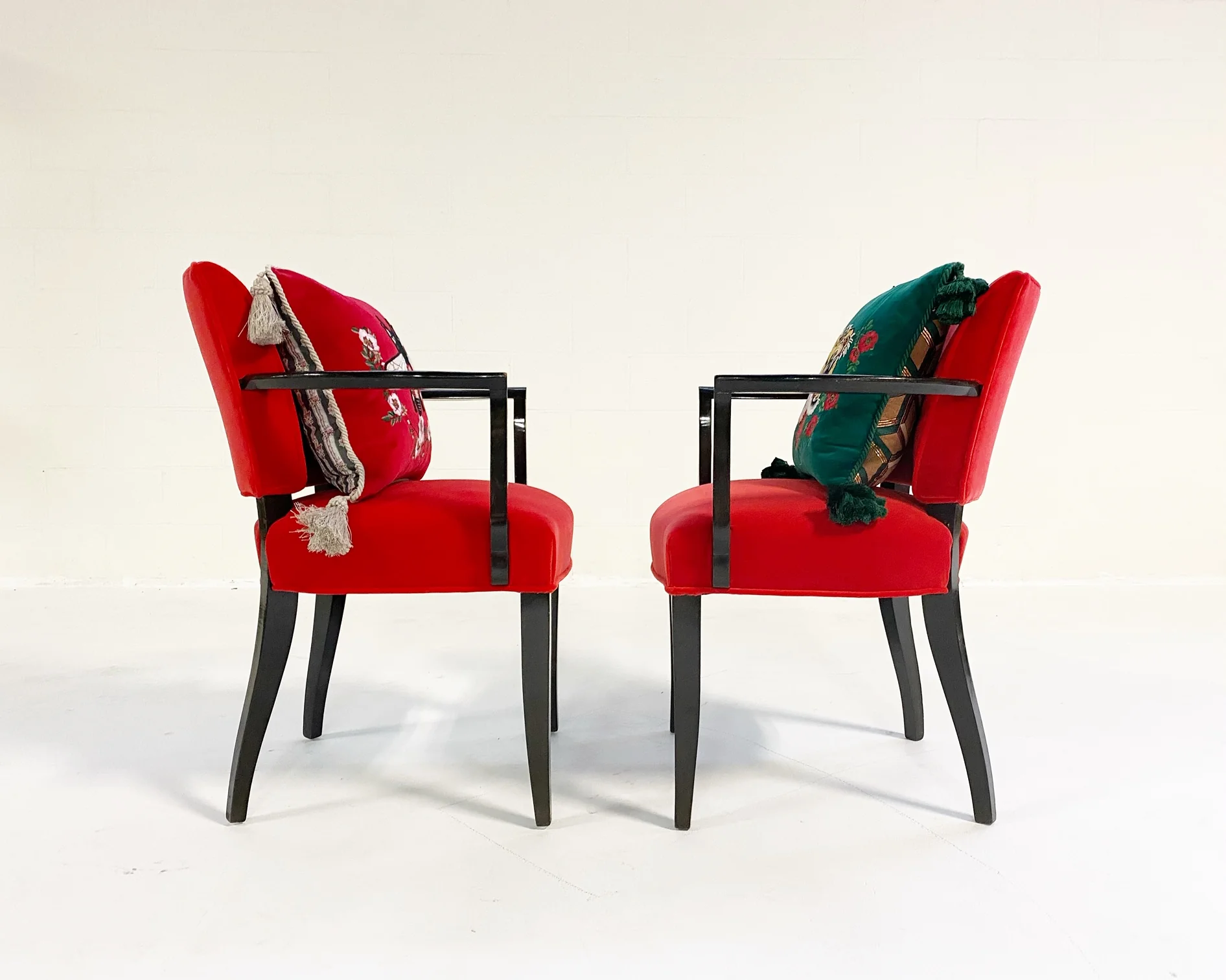 Armchairs in Loro Piana Velvet, Pair - Image 6