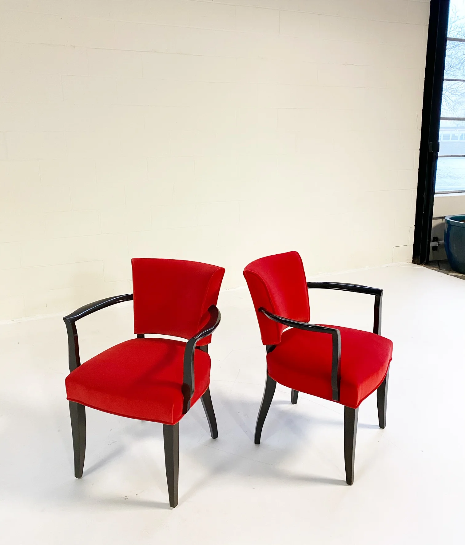 Armchairs in Loro Piana Velvet, Pair - Image 9