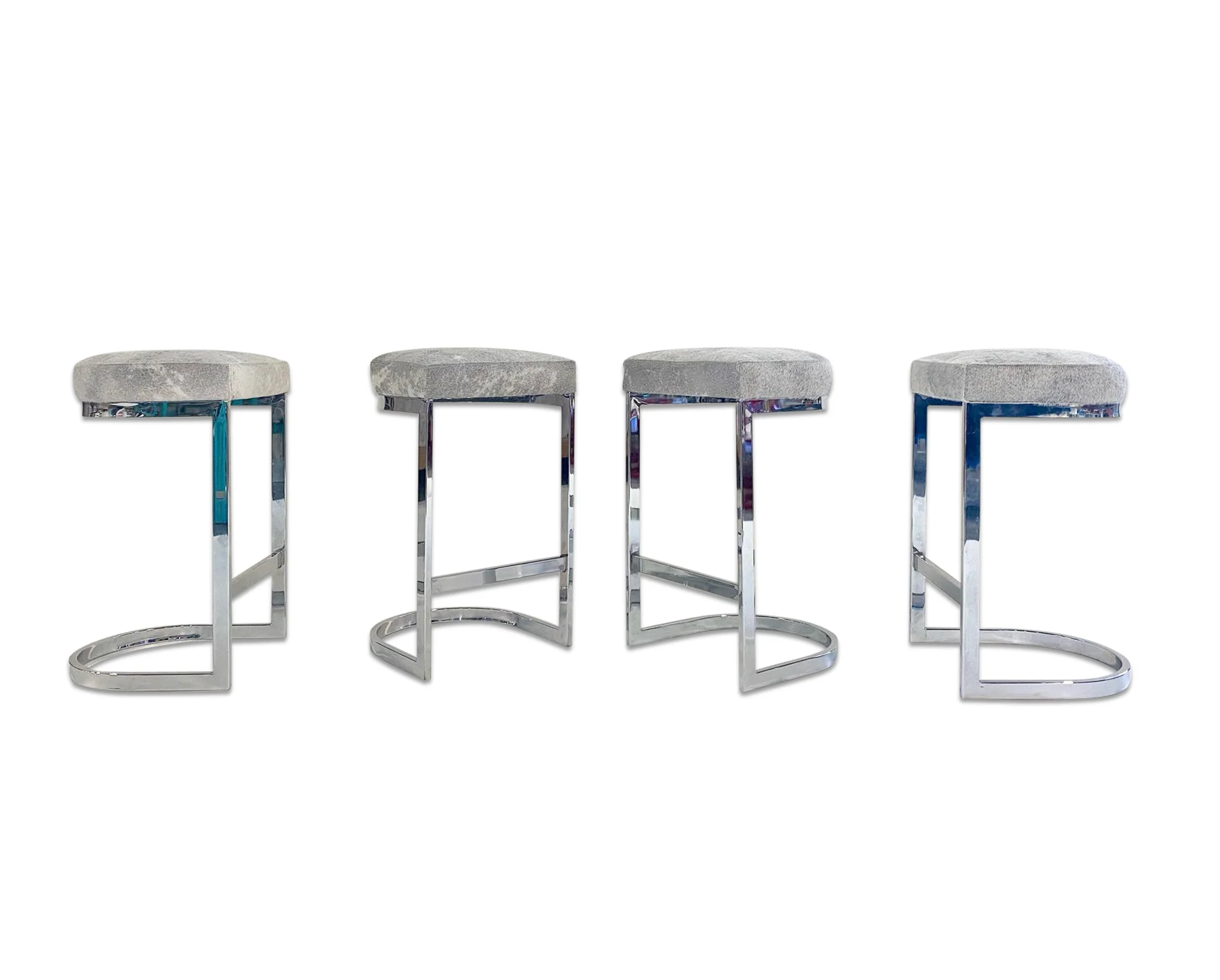 Bar Stools in Brazilian Cowhide, set of 4 - Image 10