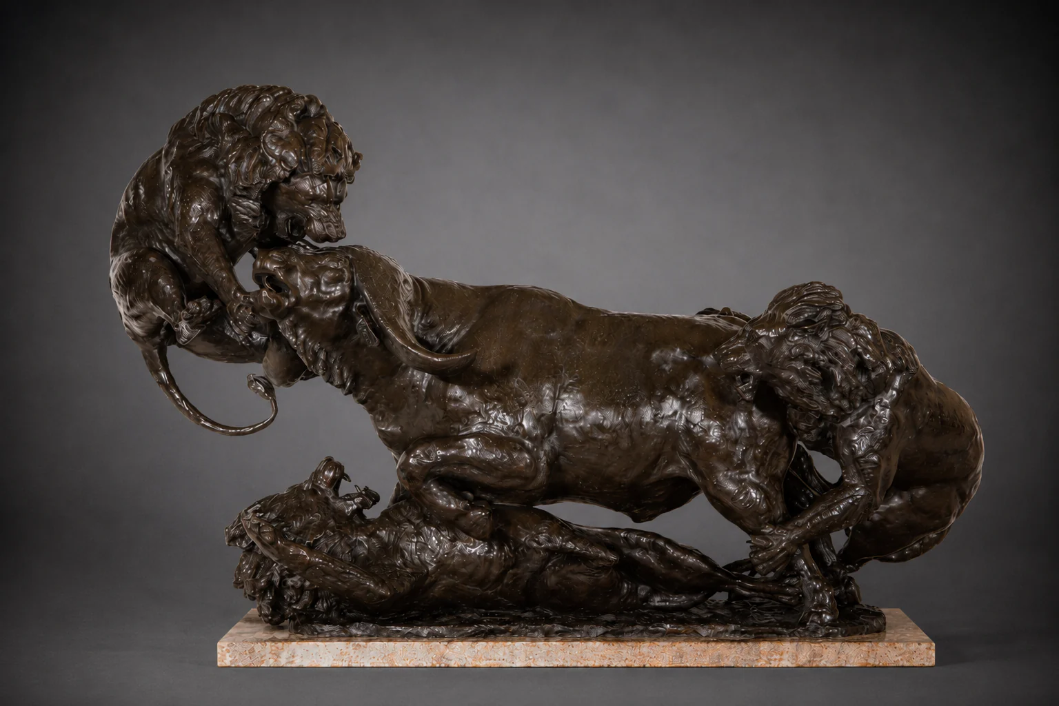 Battle Royale – African Lions Battling A Cape Buffalo Bull