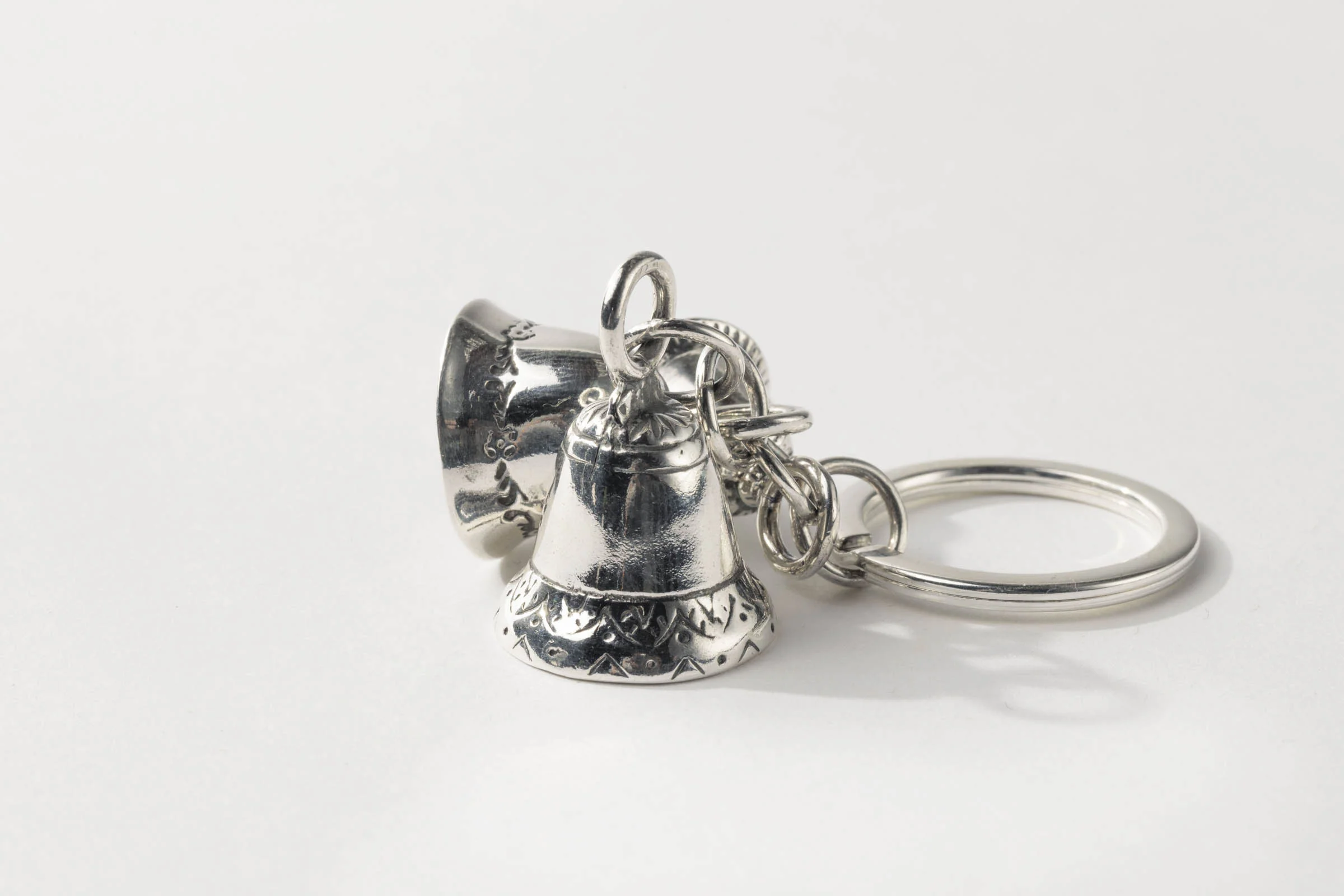 Three Bell Round Ring Keychain - Image 4