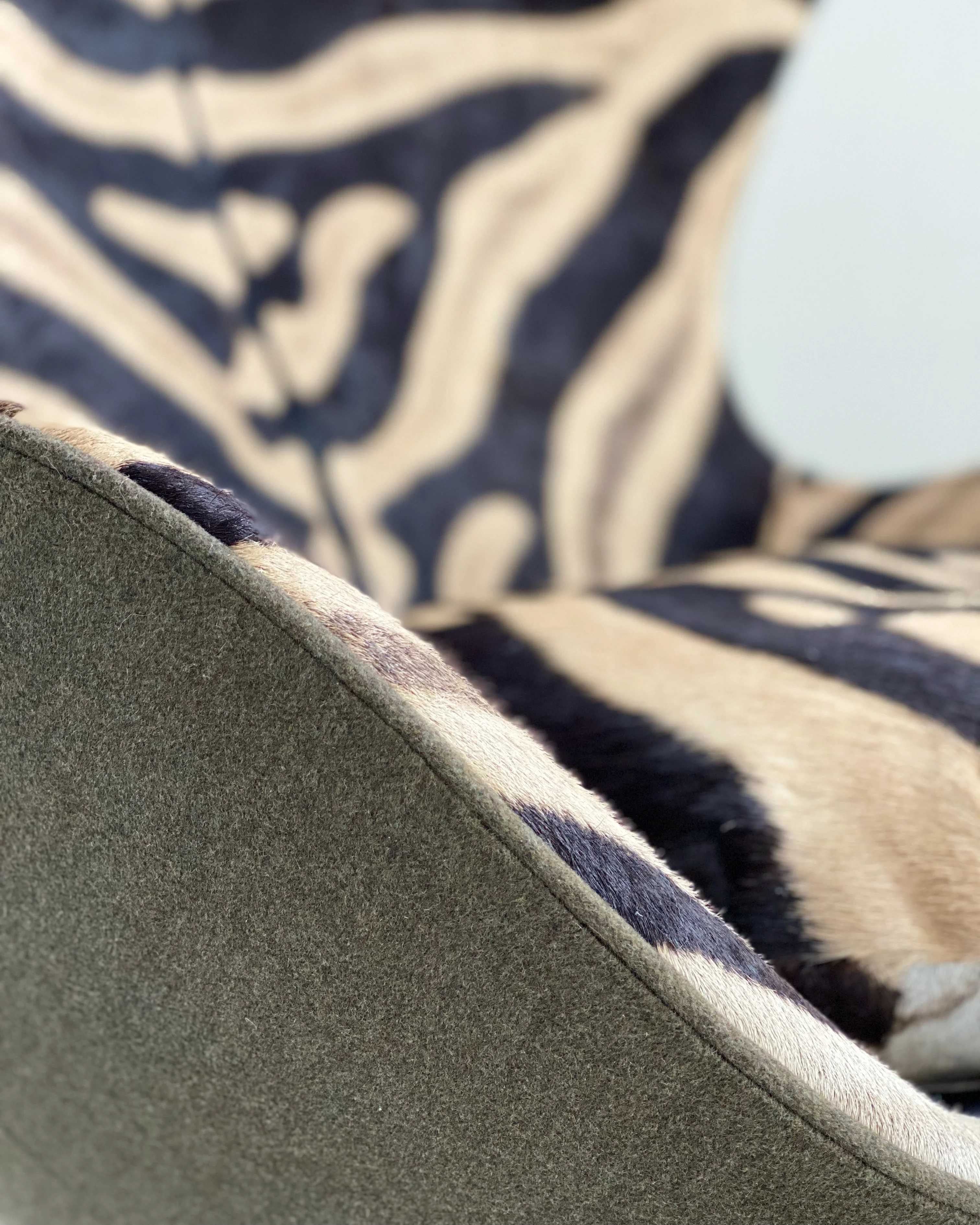 Bespoke Egg Chair and Ottoman in Zebra - Image 13