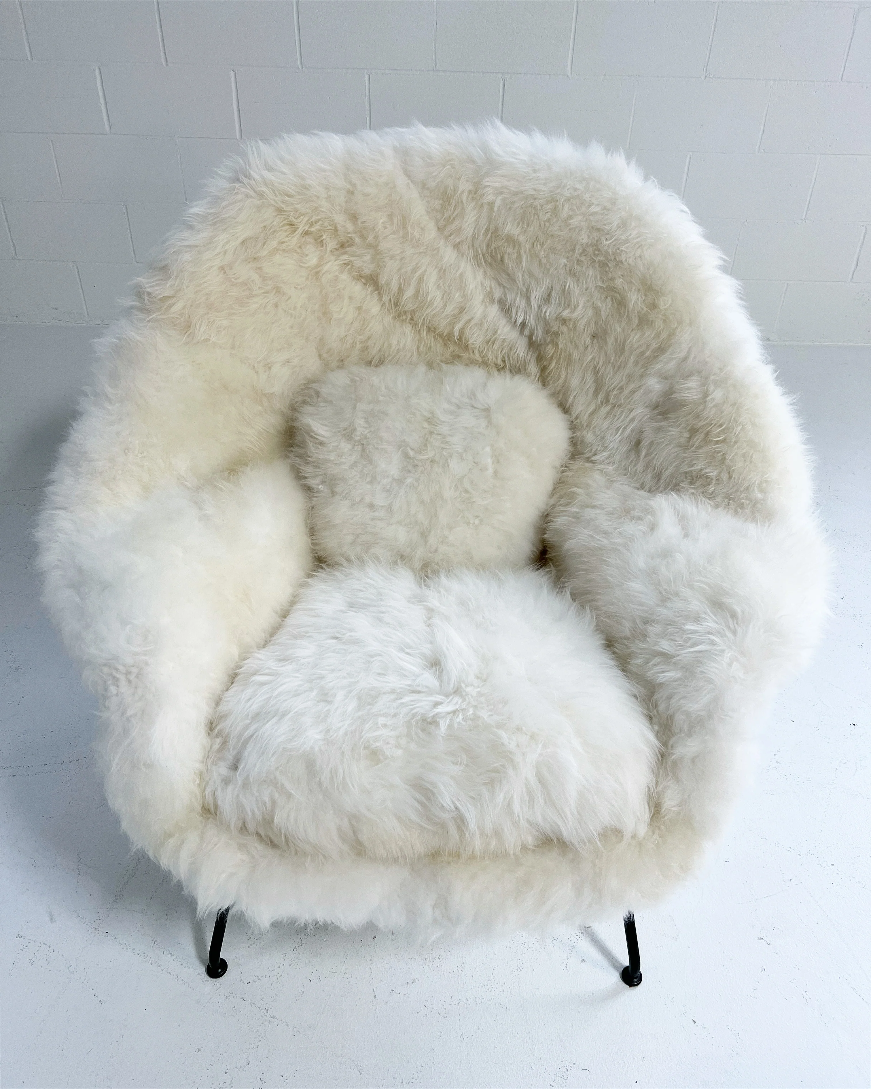 Bespoke Womb Chair and Ottoman in Natural Cashmere - Image 7