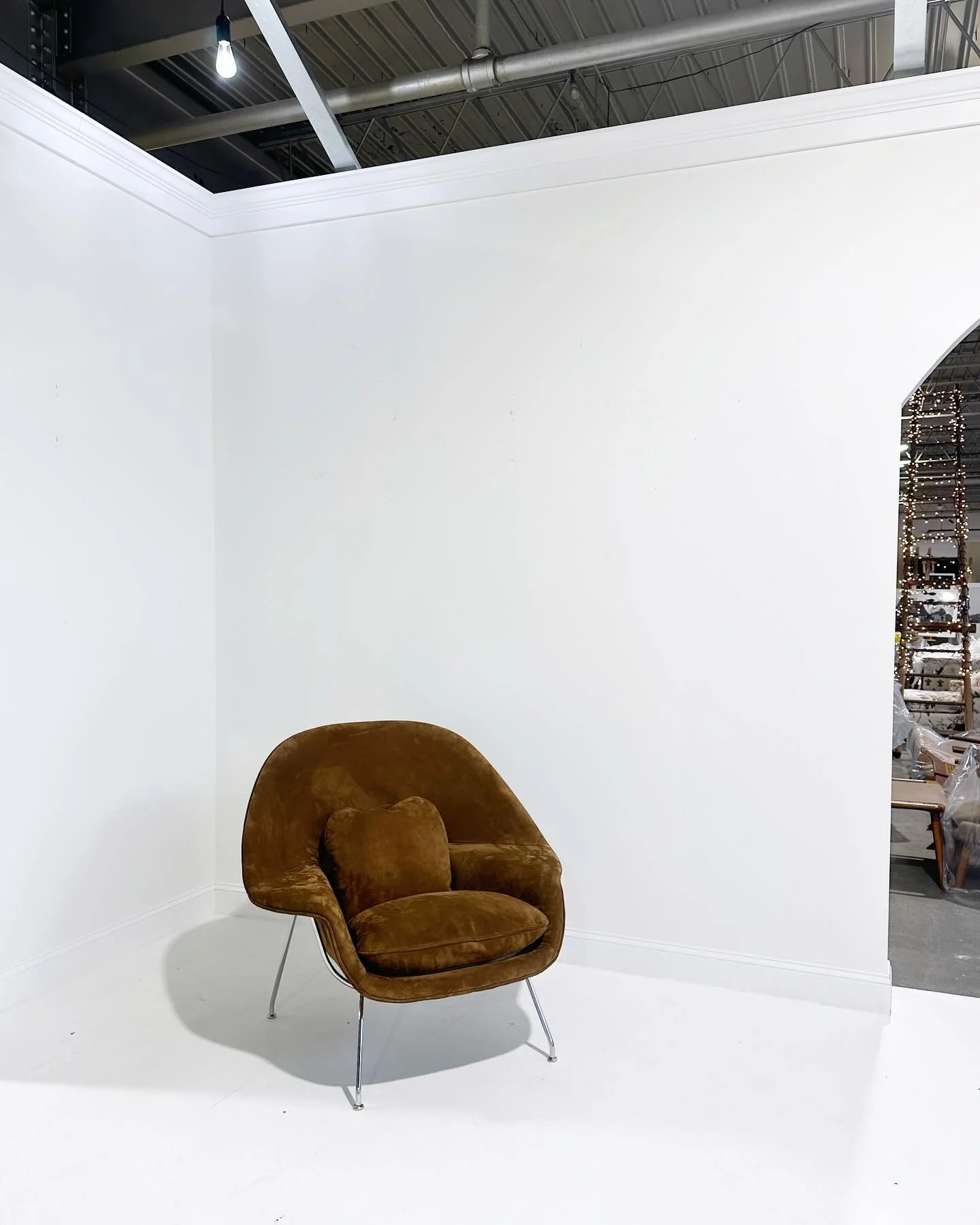 Bespoke Womb Chair and Ottoman in Suede - Image 7