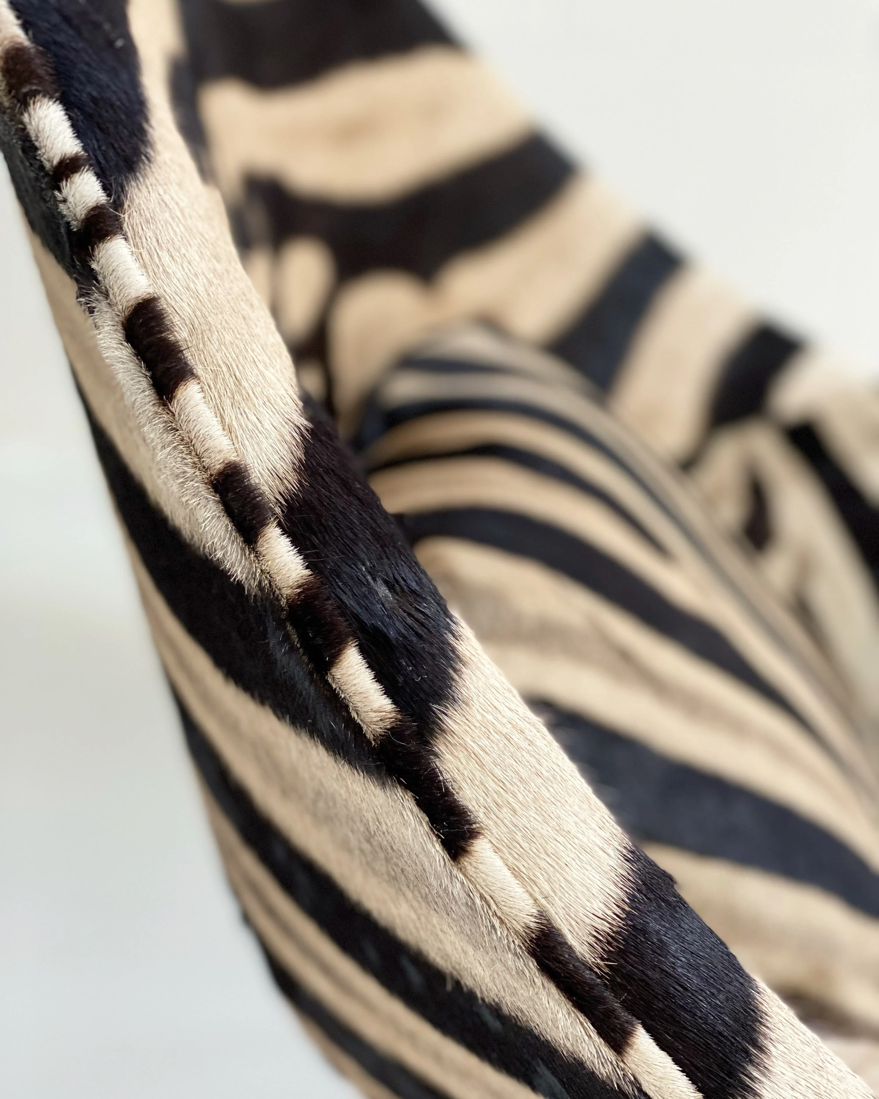 Bespoke Womb Chair and Ottoman in Zebra Hide - Image 7