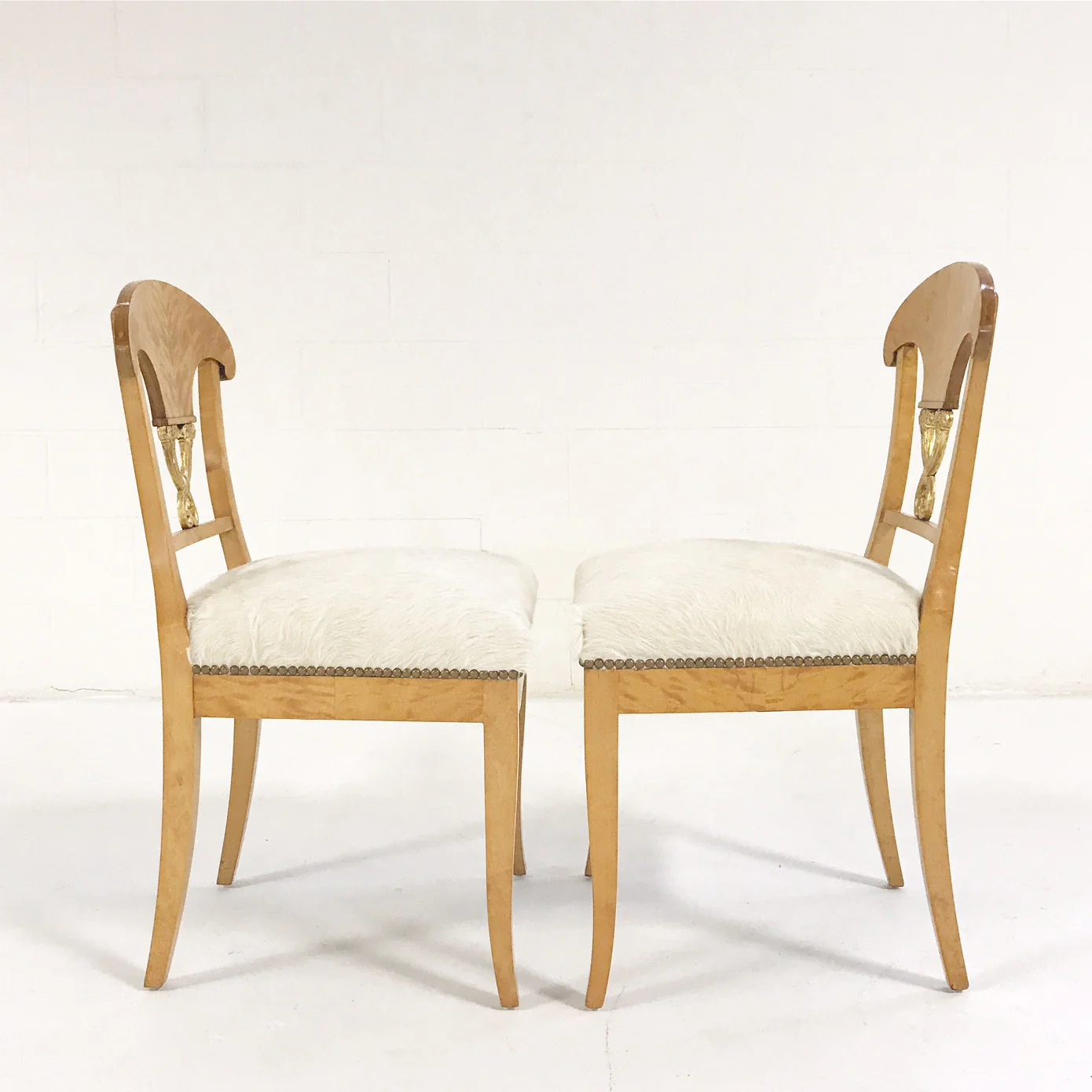 Biedermeier Chairs in Brazilian Cowhide, set of 4 - Image 5