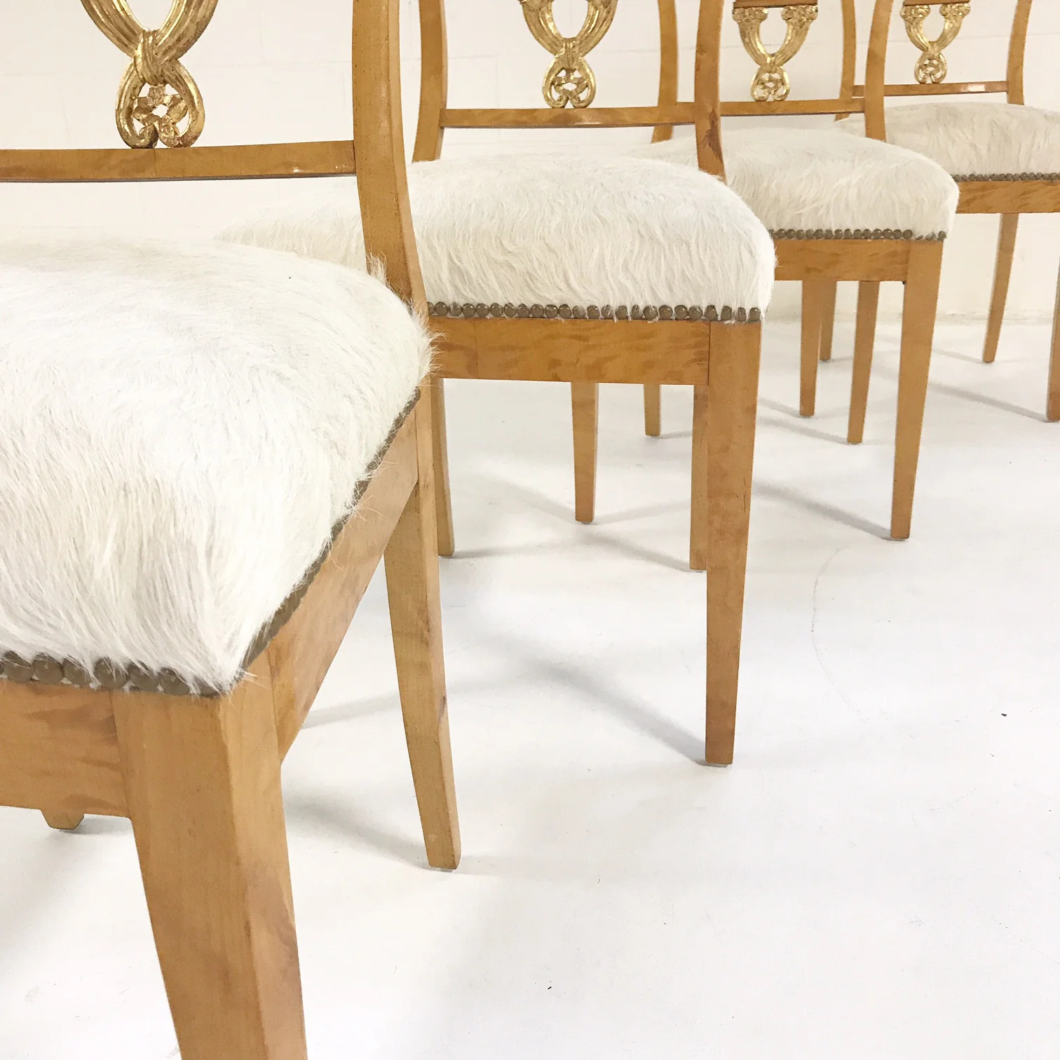 Biedermeier Chairs in Brazilian Cowhide, set of 4 - Image 6