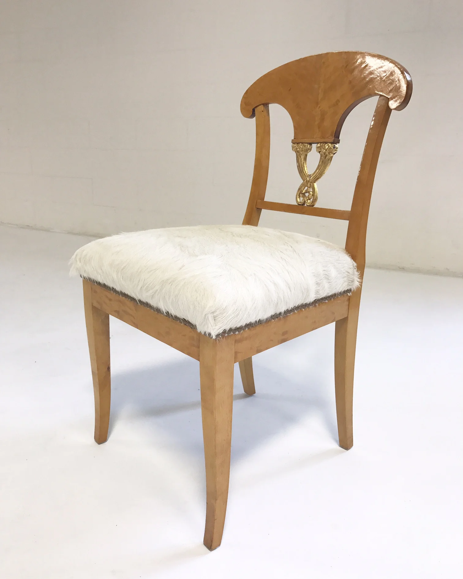 Biedermeier Chairs in Brazilian Cowhide, set of 4 - Image 9