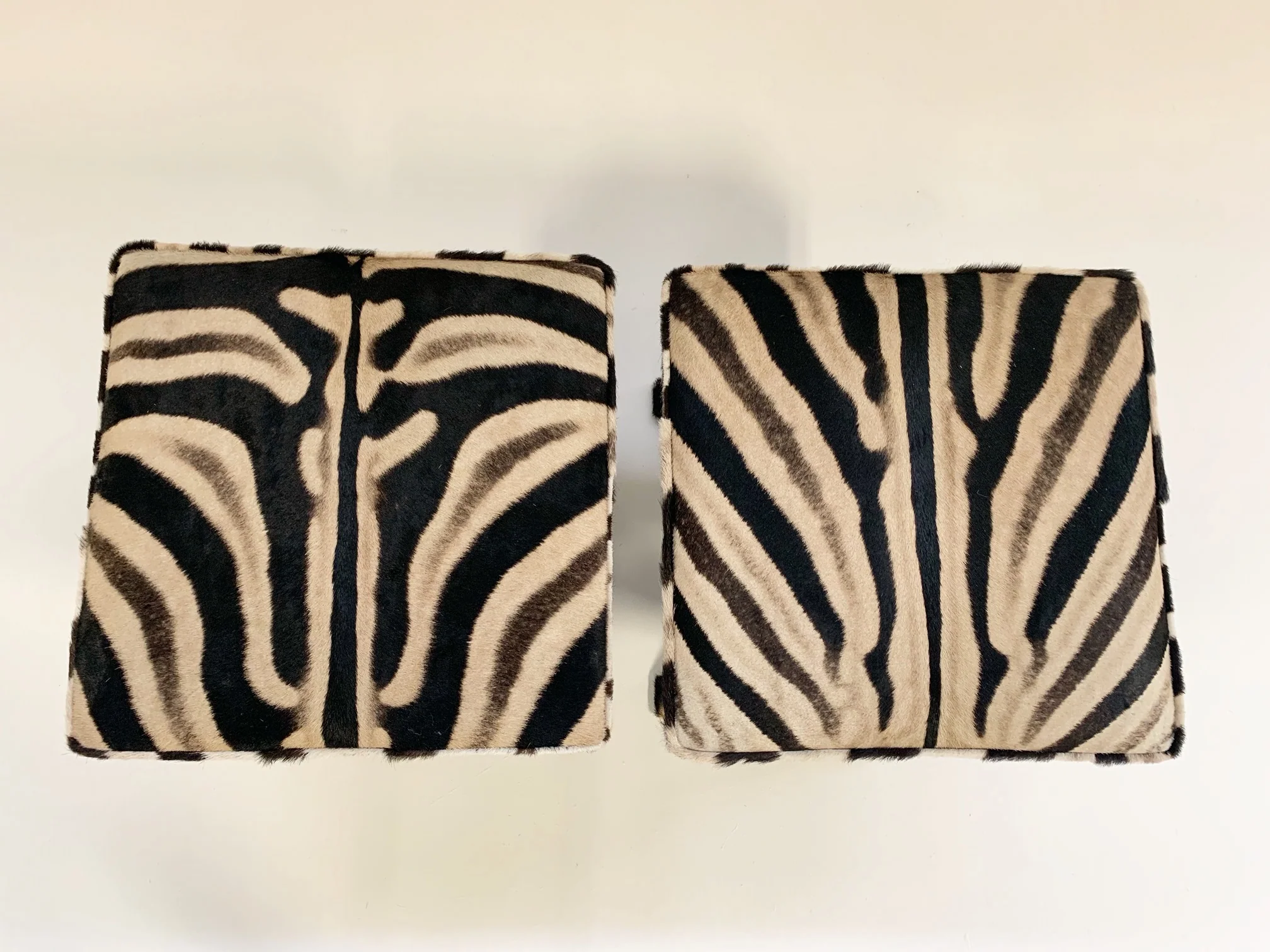 X Benches in Zebra Hide, Pair - Image 8