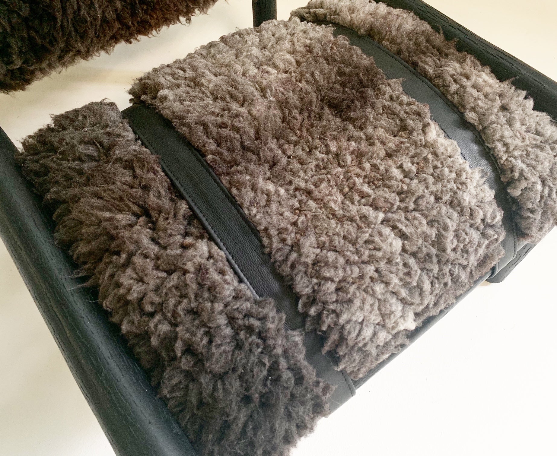 Black Butte Chair and Ottoman with Sheepskin Cushions - Image 10