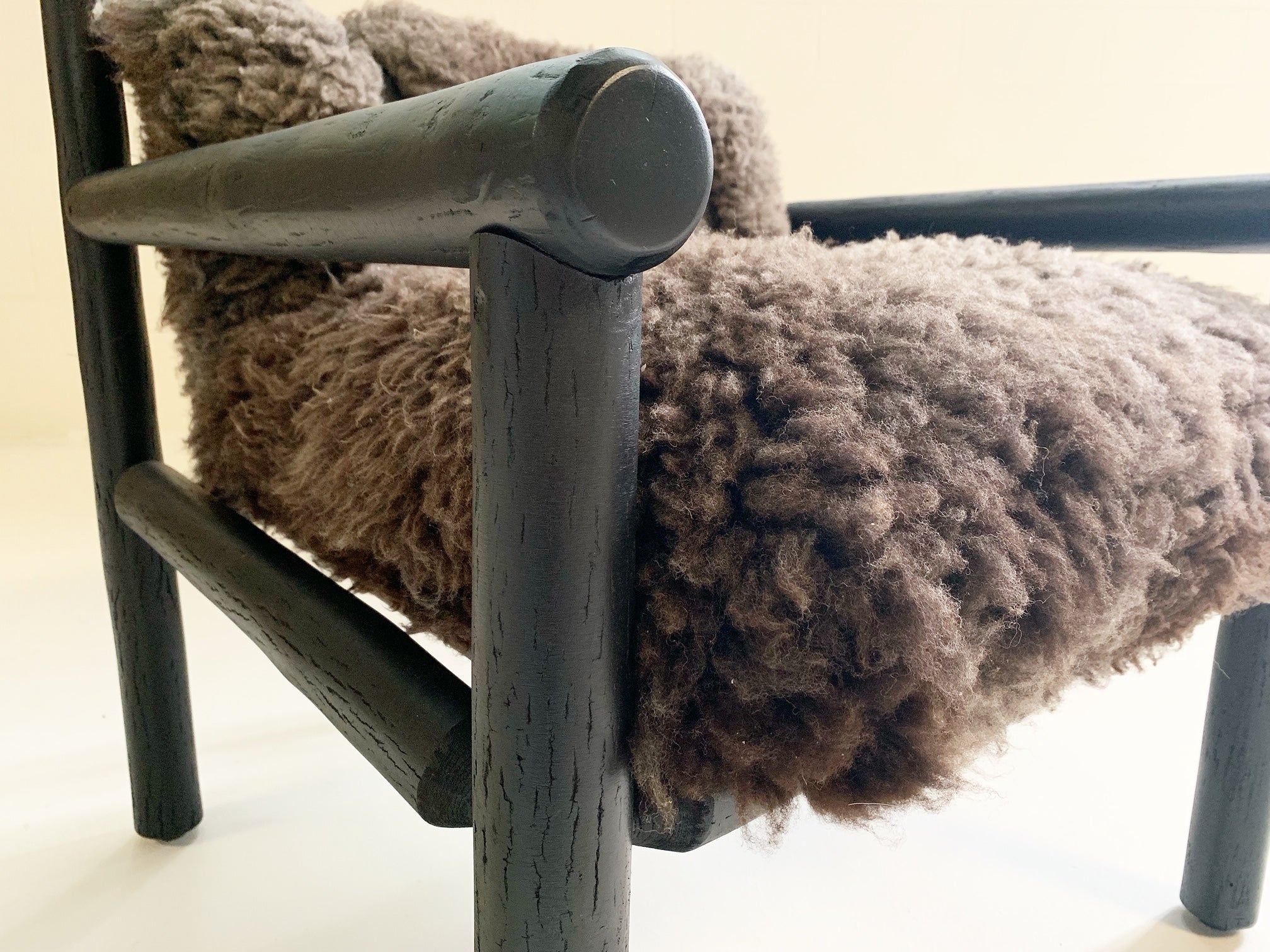 Black Butte Chair and Ottoman with Sheepskin Cushions - Image 13