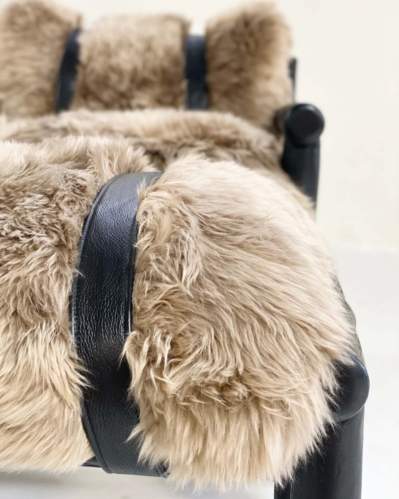 Black Butte Chair and Ottoman with Sheepskin Cushions - Image 18