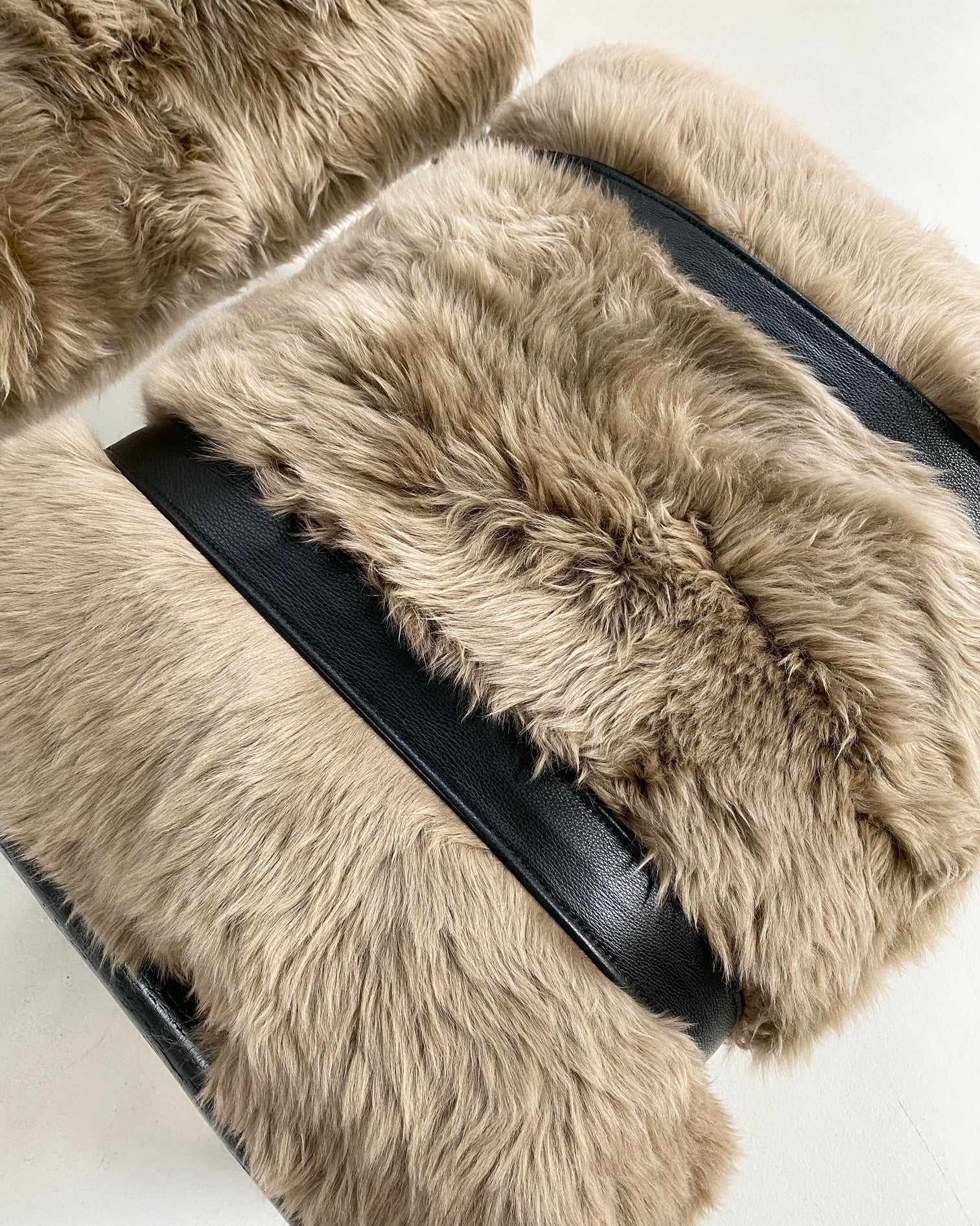 Black Butte Chair and Ottoman with Sheepskin Cushions - Image 9