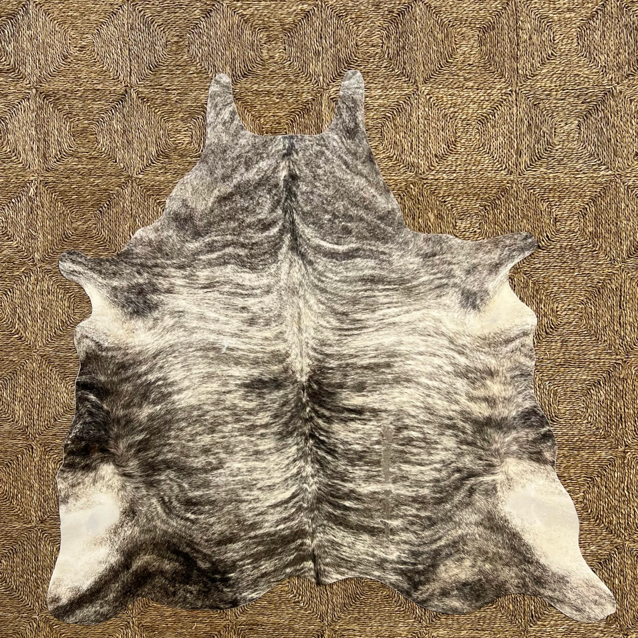 Brazilian Cowhide Rug, Brindle, No. 2