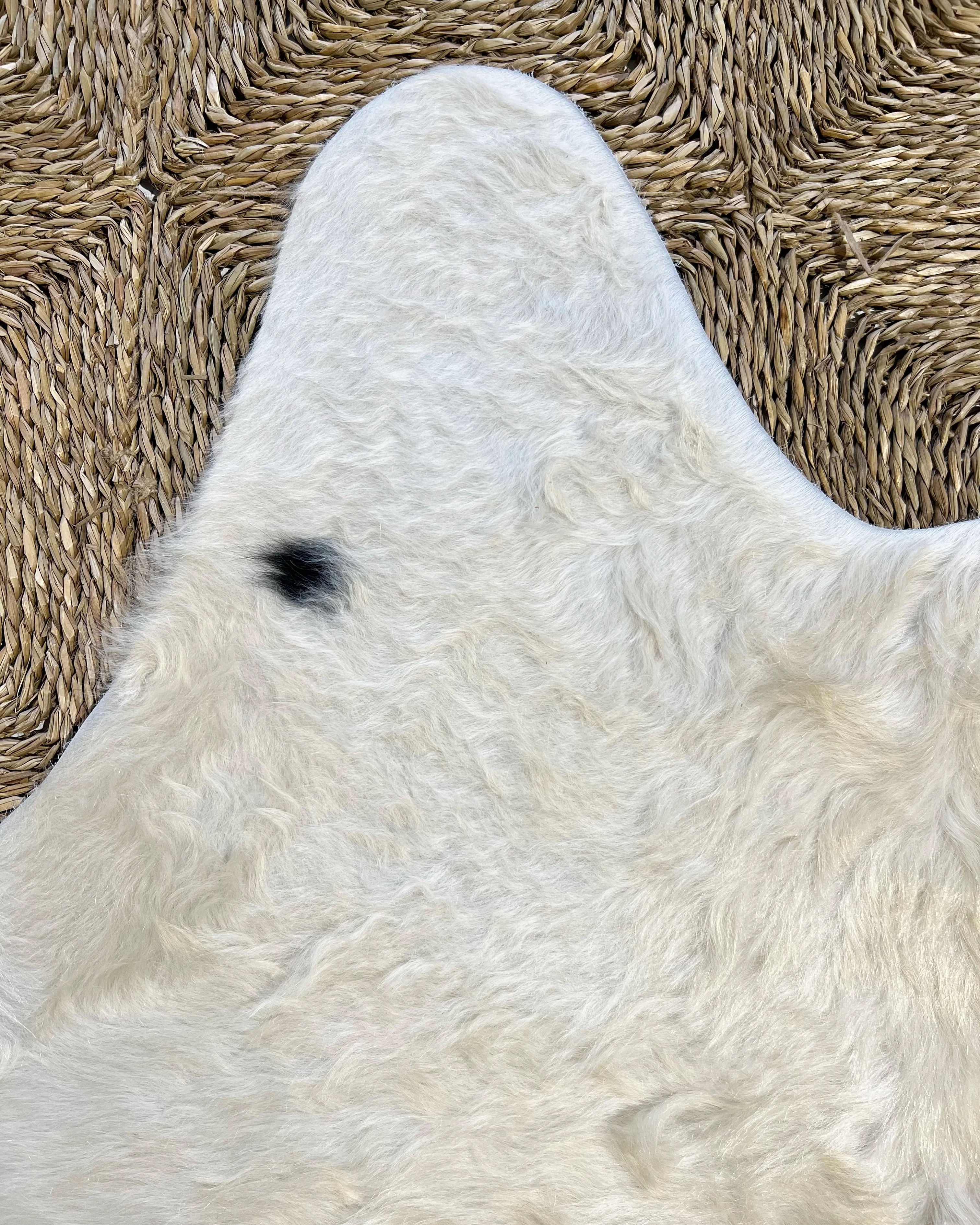 Brazilian Cowhide Rug, Ivory, No. 15 - Image 4