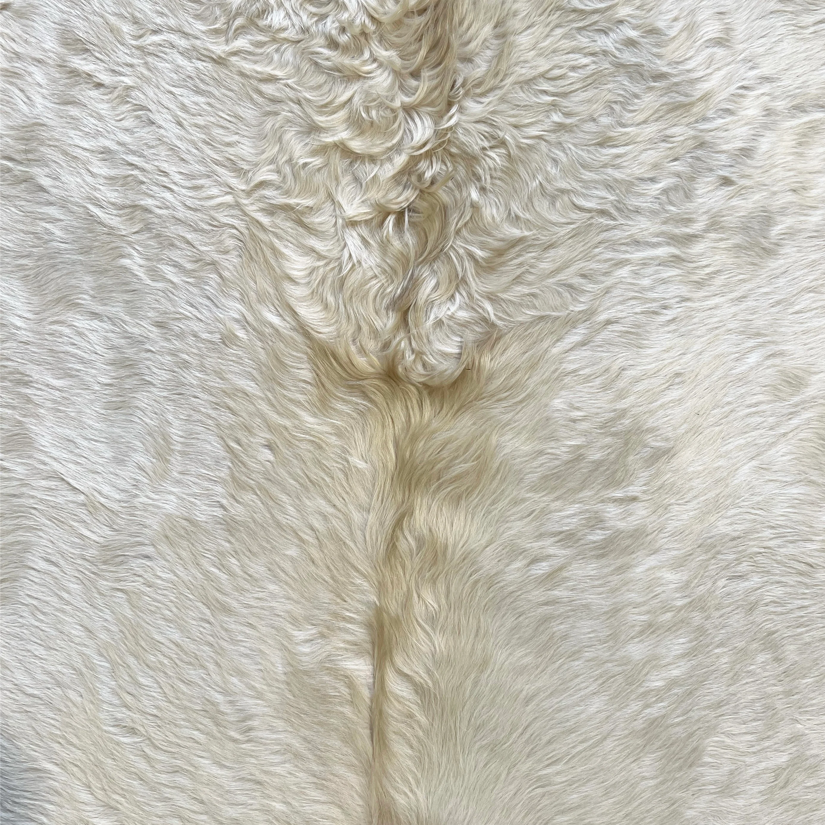 Brazilian Cowhide Rug, Ivory, No. 6 - Image 3
