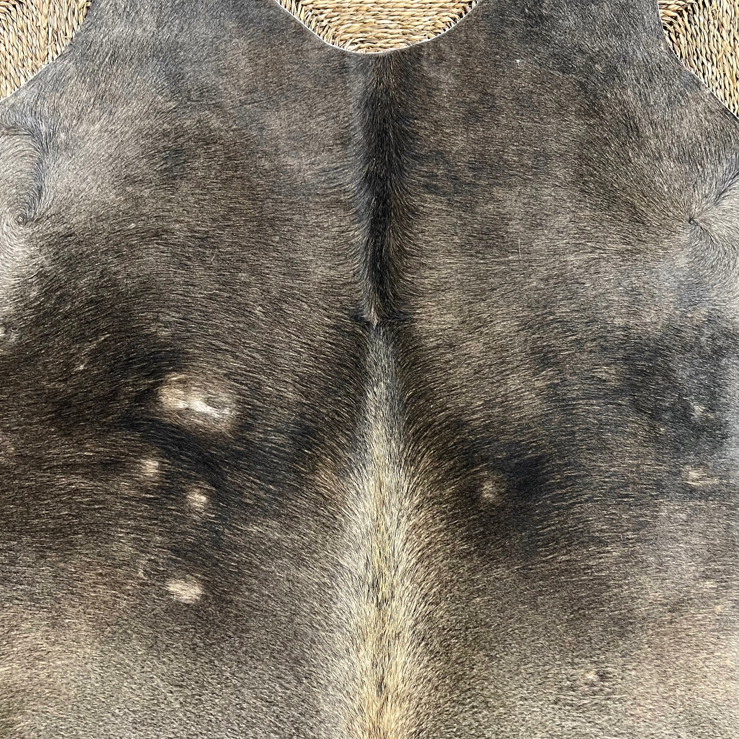 Brazilian Cowhide Rug, Salt and Pepper Brown, No. 5 - Image 3