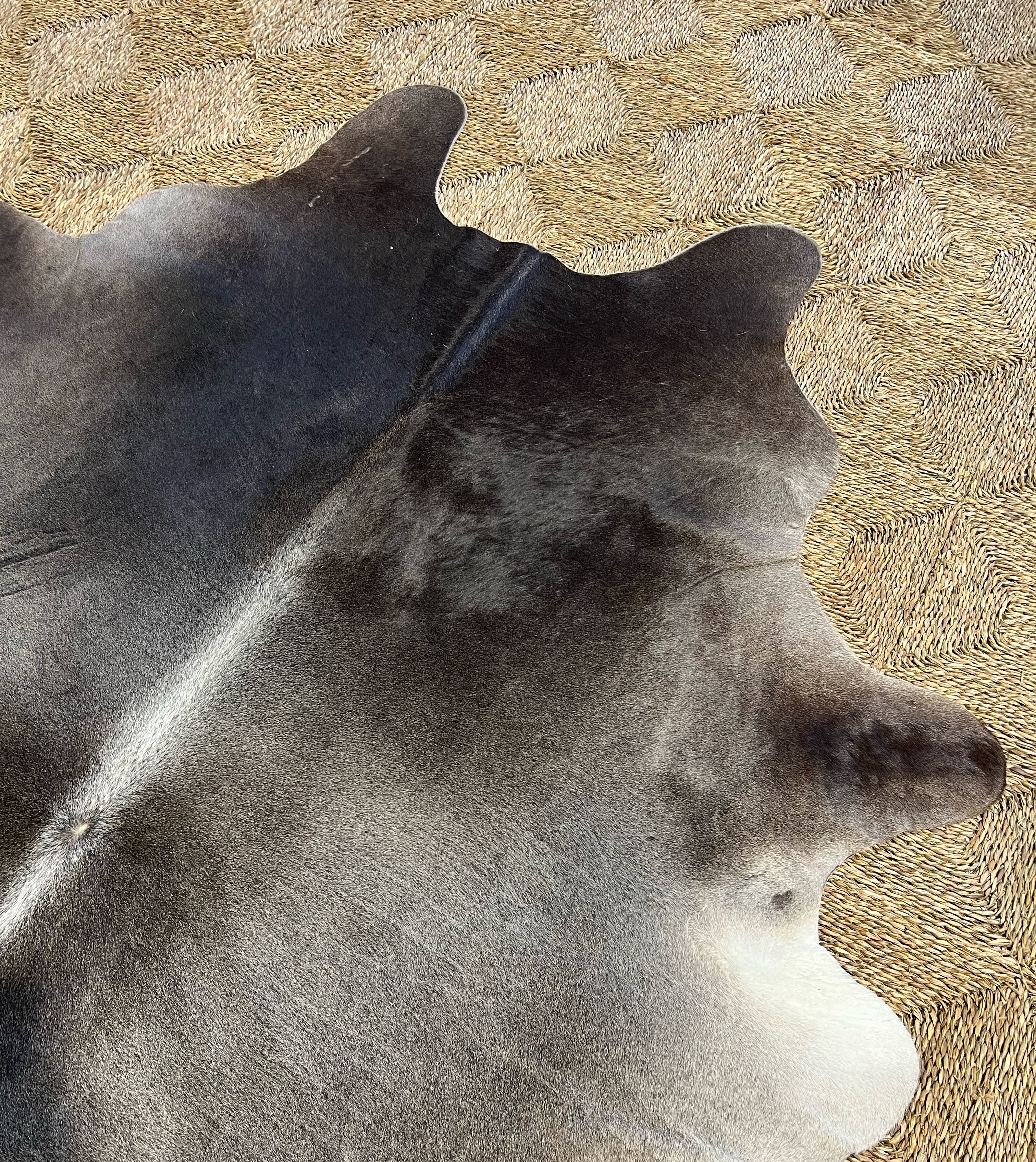 Brazilian Cowhide Rug, Salt and Pepper Brown, No. 6 - Image 2