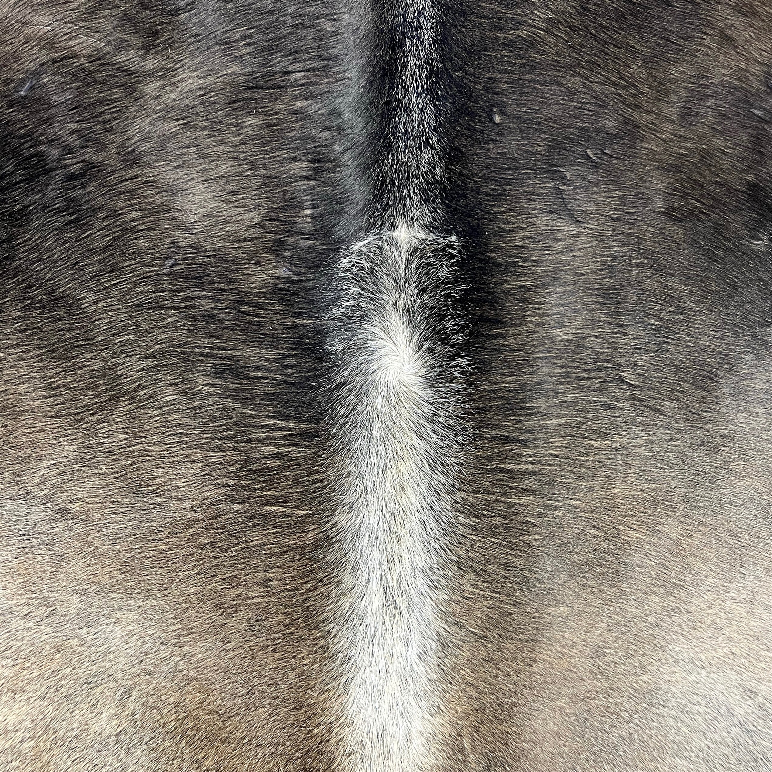 Brazilian Cowhide Rug, Salt and Pepper Brown, No. 7 - Image 3