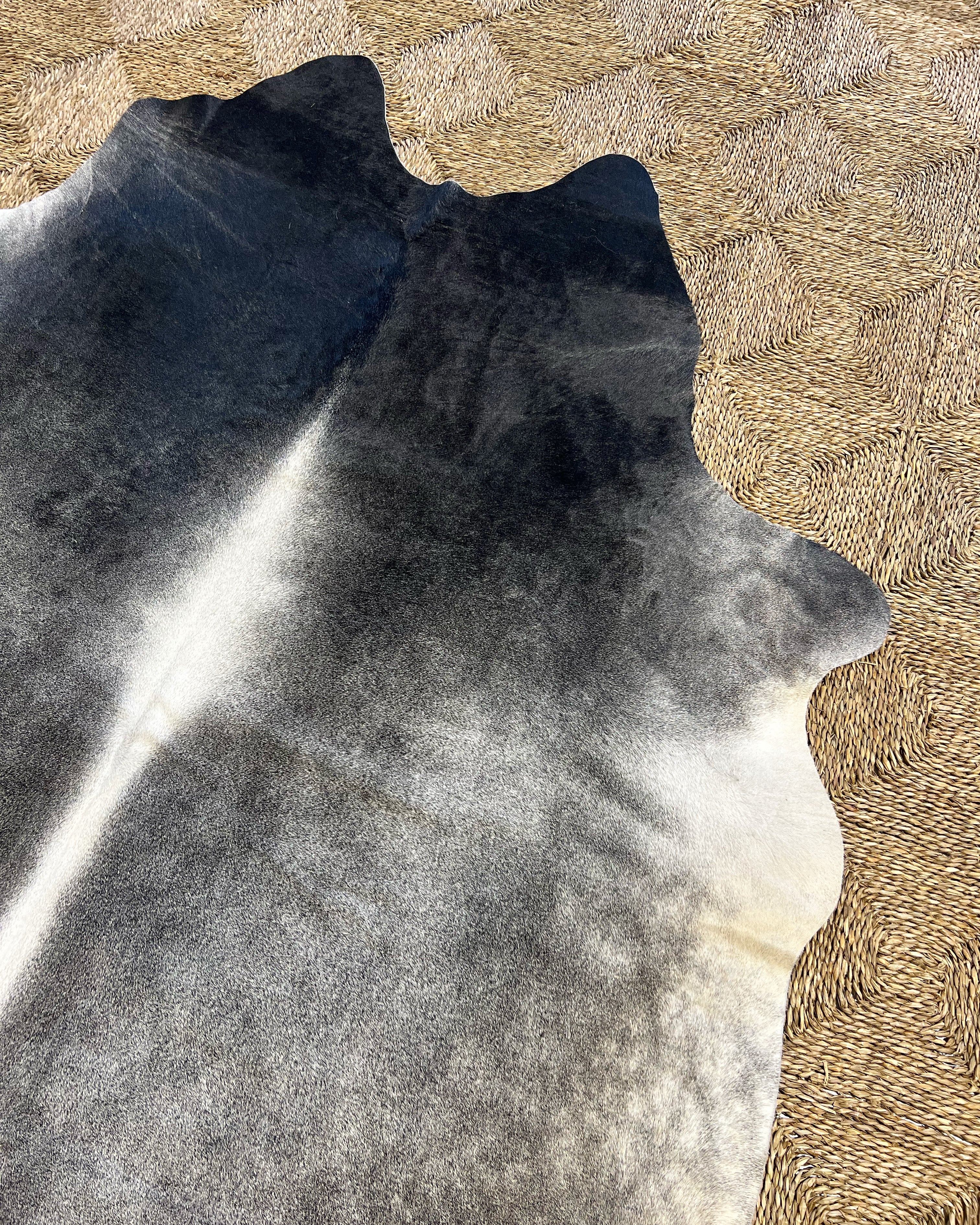 Brazilian Cowhide Rug, Salt and Pepper, No. 6 - Image 2