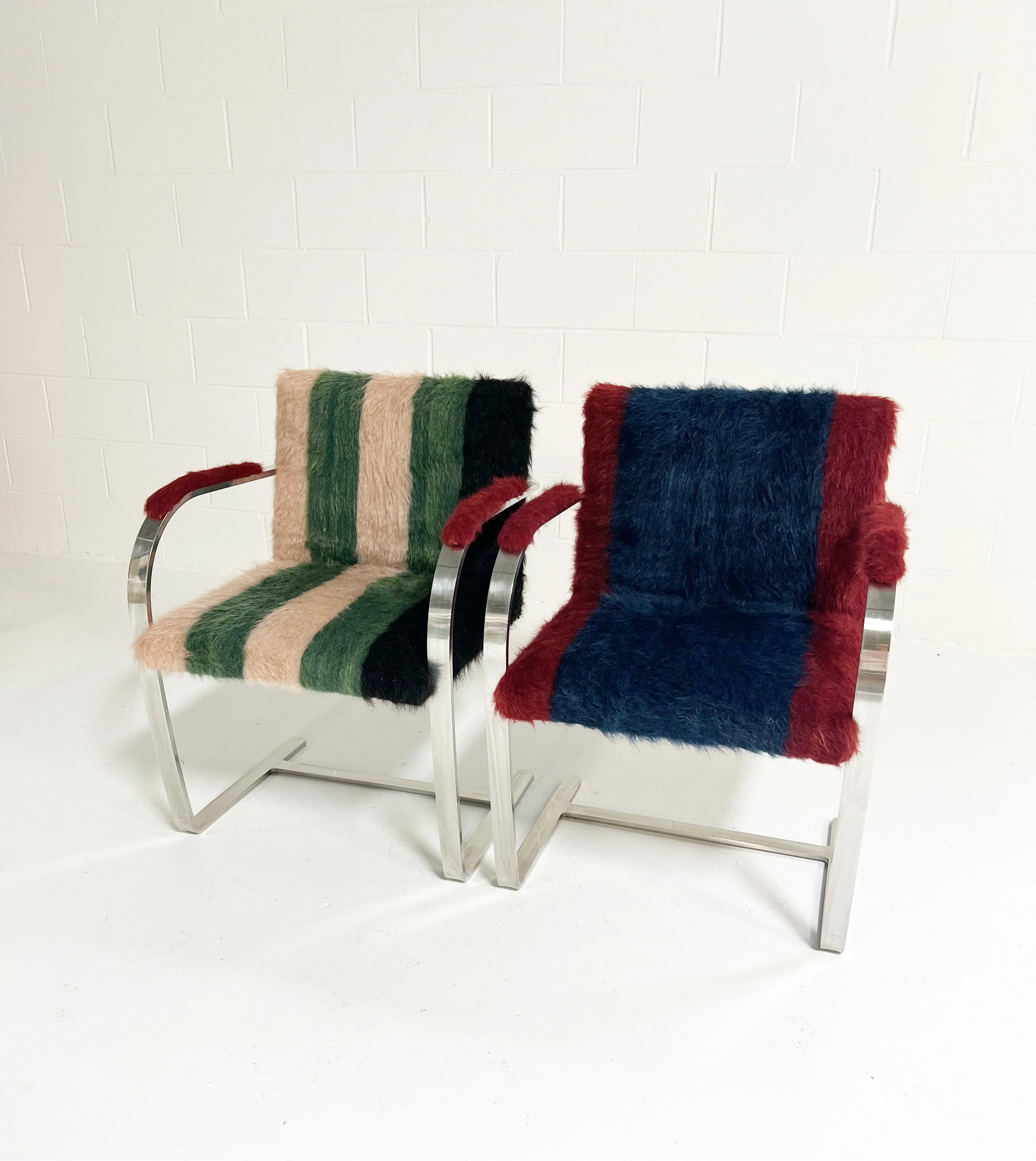Brno Chairs in Colville Mohair, pair - Image 5