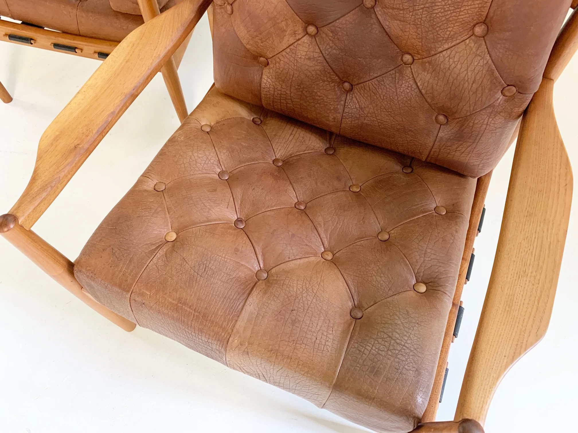 Lacko Lounge Chairs in Buffalo Hide - Image 3