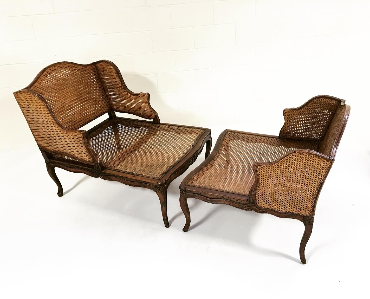 Antique Louis XV Two-Piece Duchesse Brisee - Image 9