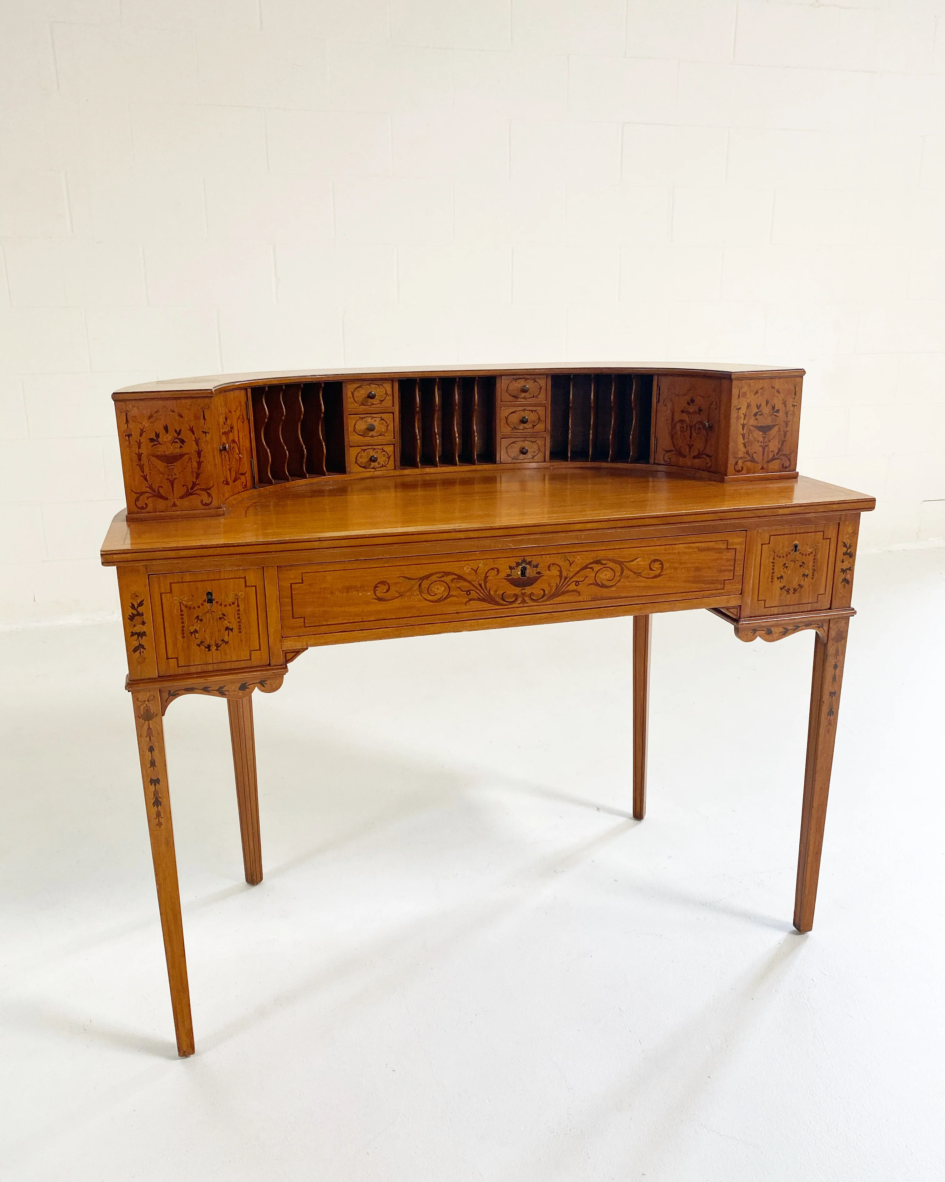 Vintage Edwardian Style Carlton House Desk - Image 4
