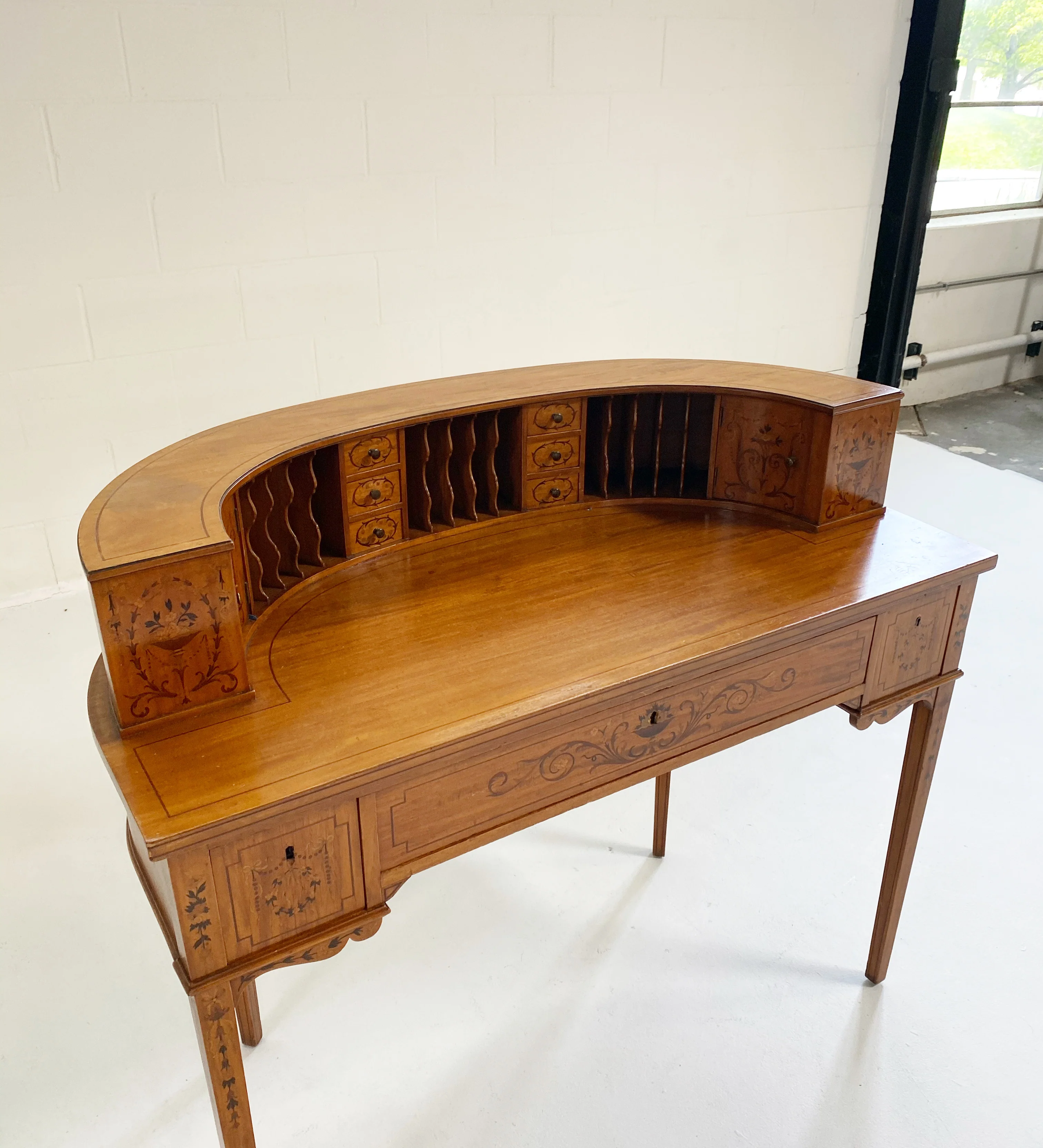 Vintage Edwardian Style Carlton House Desk - Image 5