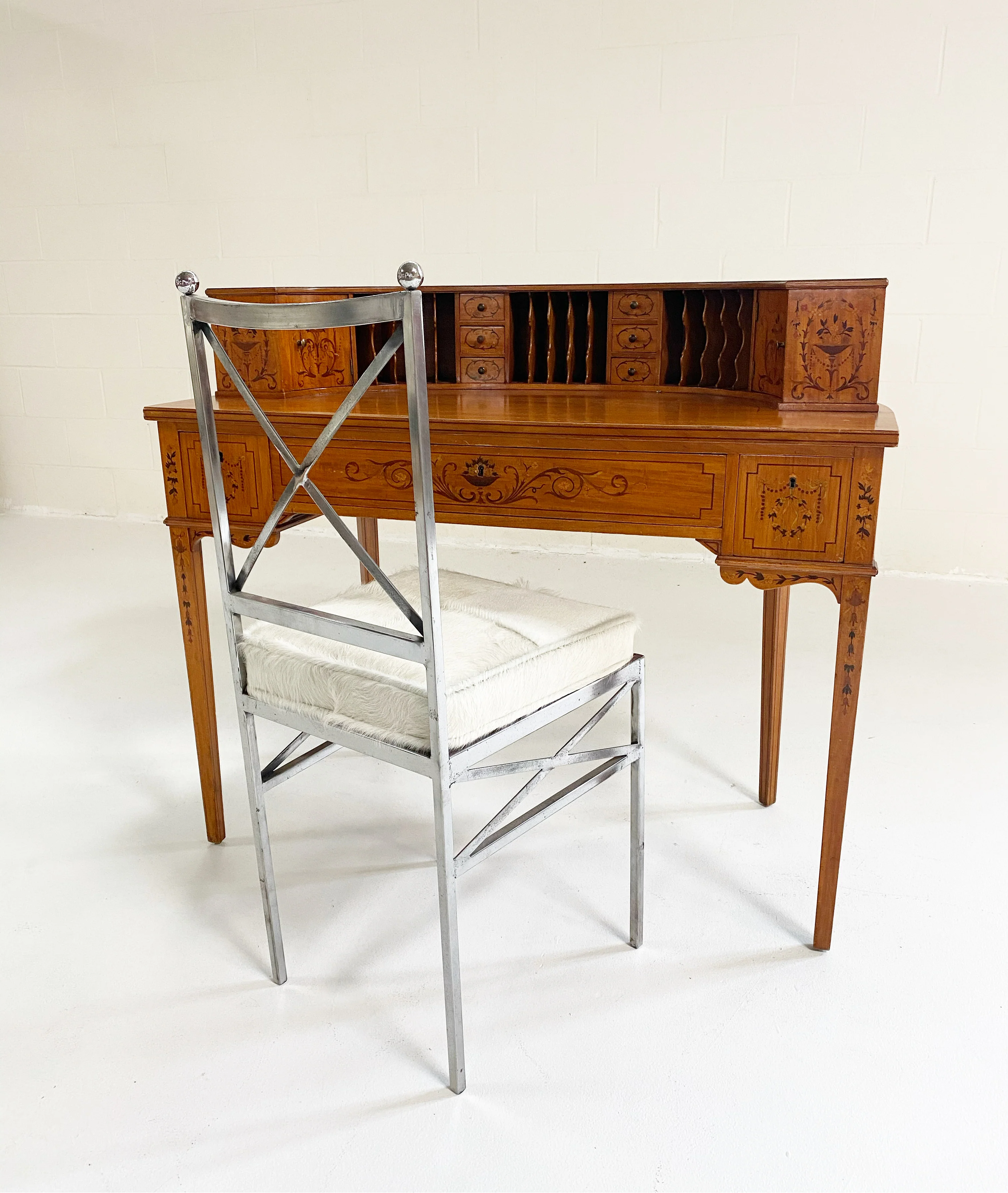 Vintage Edwardian Style Carlton House Desk - Image 6