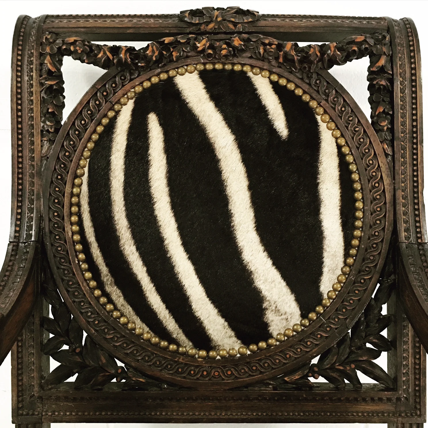 French Chair in Zebra Hide - Image 2