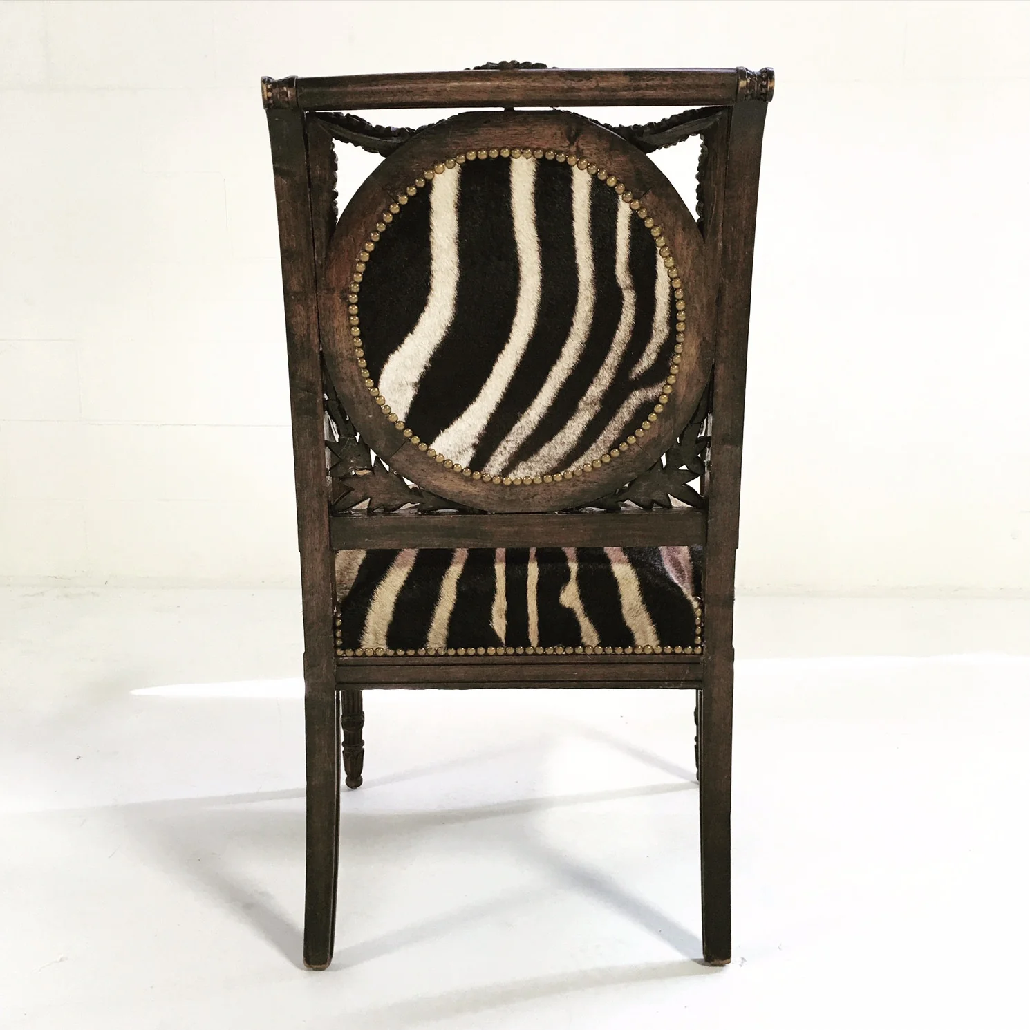 French Chair in Zebra Hide - Image 5