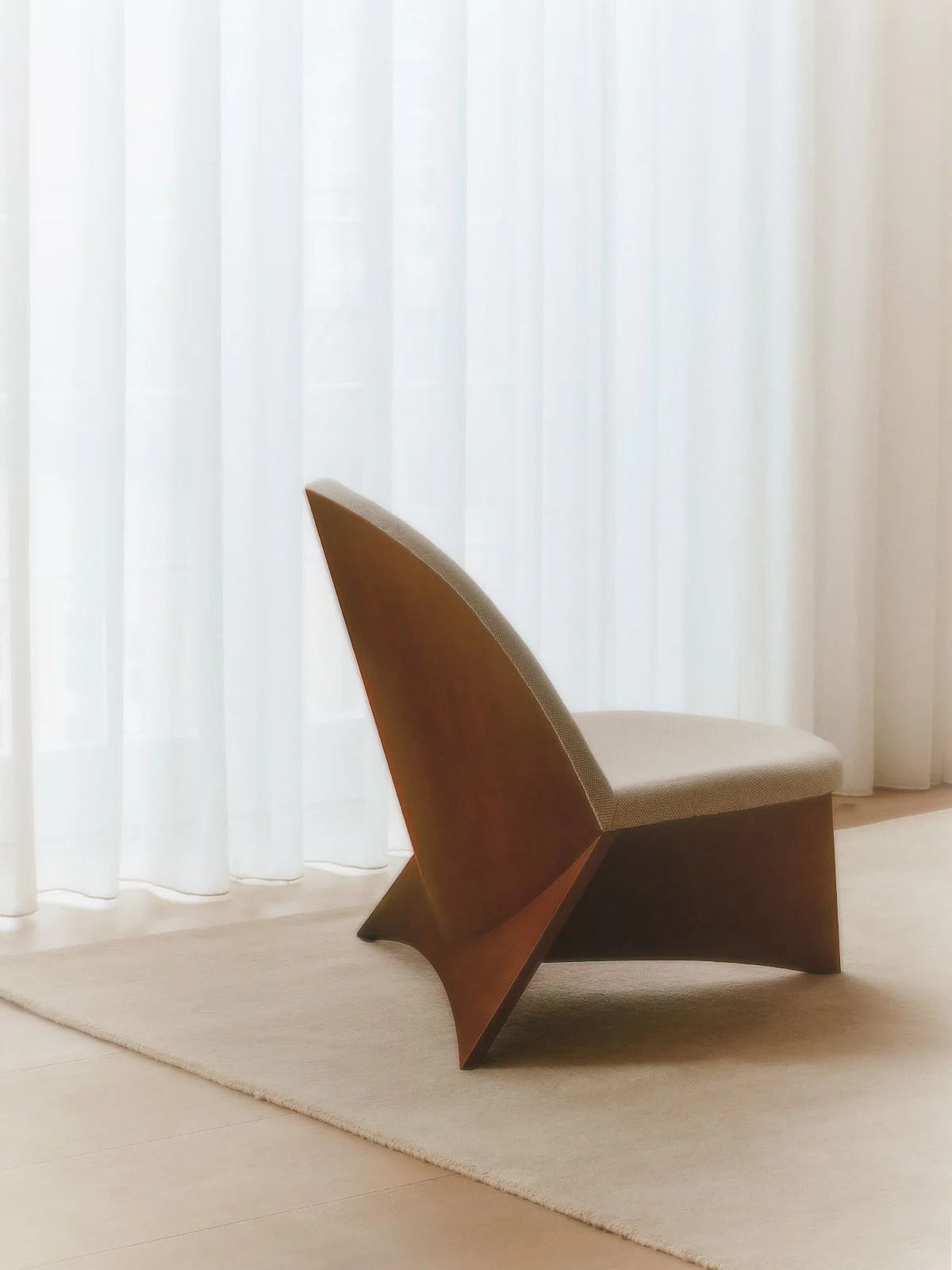 Chaconia Chair | Wool and Lacquered Pine - Image 7