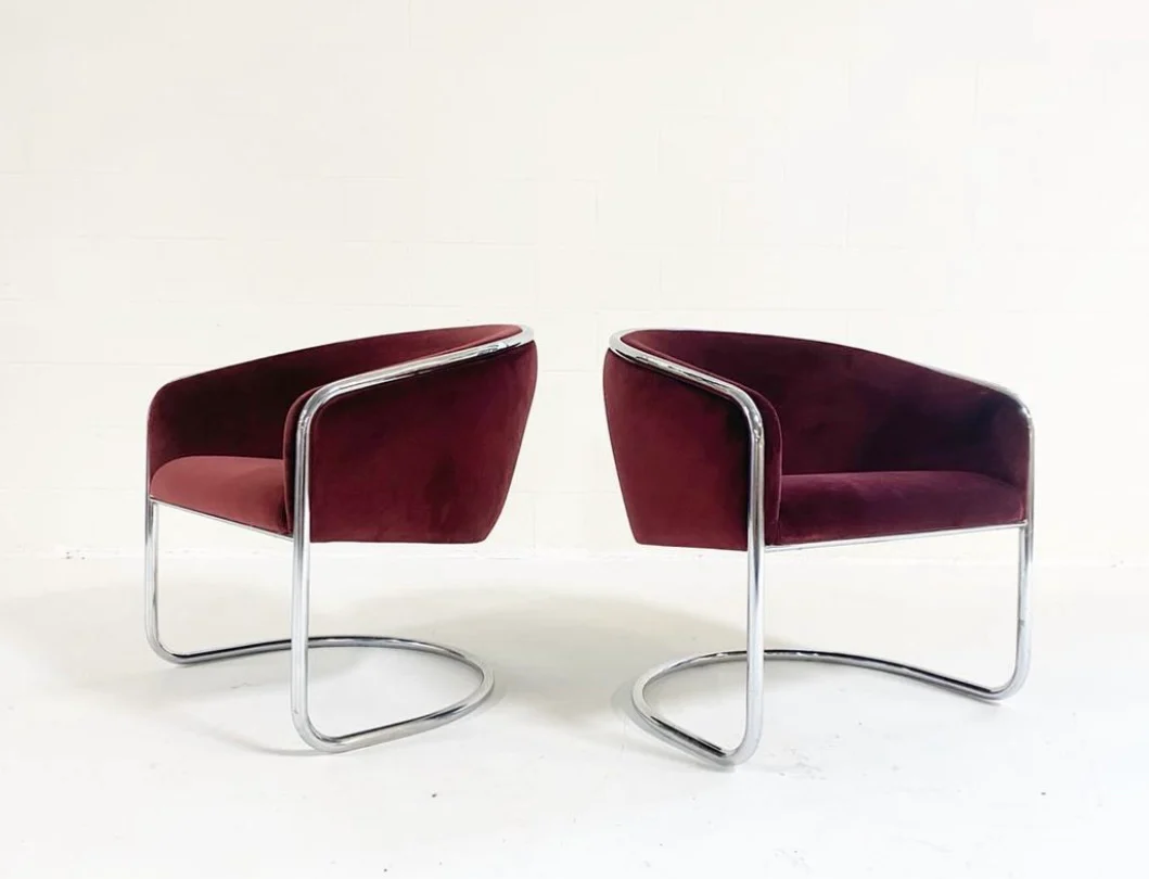 Chrome Frame Armchair - Image 5