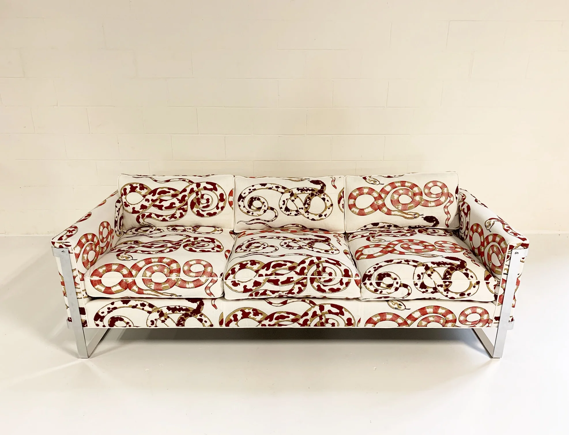 Chrome Sofa in Pierre Frey Venimeuses - Image 2