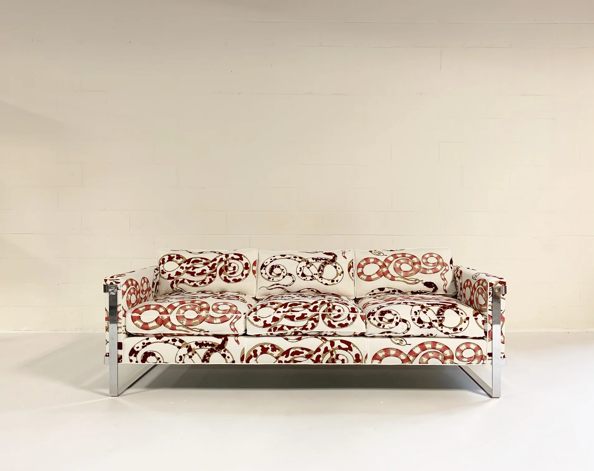 Chrome Sofa in Pierre Frey Venimeuses - Image 3