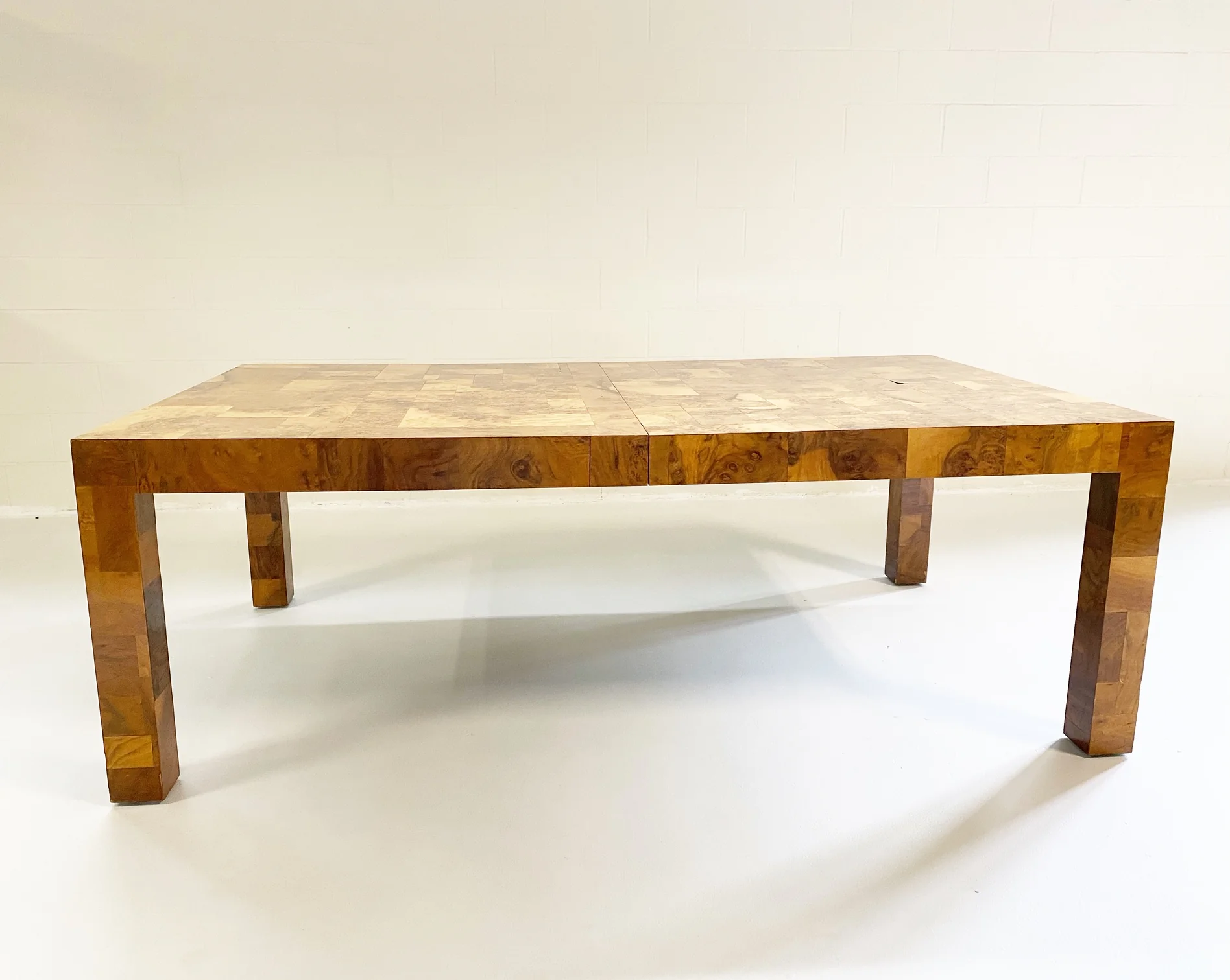 Cityscape Patchwork Burl Wood Dining Table